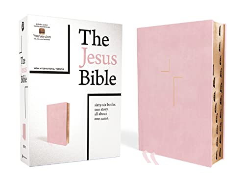 NIV The Jesus Bible Leathersoft over Board Pink Indexed Comfort Print 9780310452300