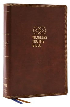 NET Timeless Truths Bible, Brown Leathersoft, Comfort Print