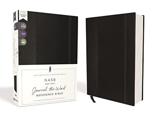 NASB Journal the Word Reference Bible Comfort Print 1995 hardcover black with elastic closure (red letter) 9780310451198