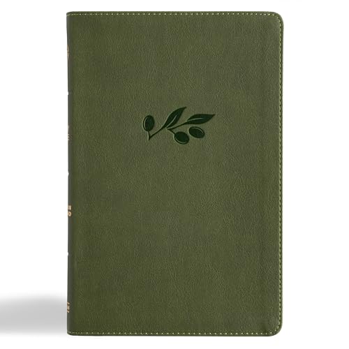 CSB Thinline Bible, Olive LeatherTouch 9781087767710