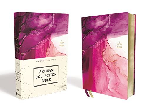 NIV Artisan Collection Bible Cloth over Board Pink Art Gilded Edges Red Letter Comfort Print 9780310454243