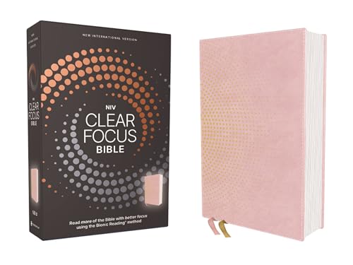 NIV Clear Focus Bible, Leathersoft, Pink: Read more of the Bible with better focus using the Bionic Reading Method 9780310465546