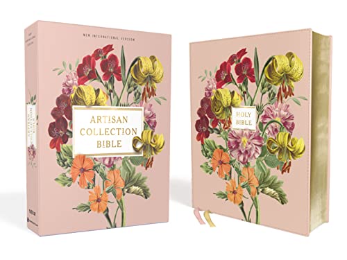 NIV Artisan Collection Bible, Leathersoft, Blush Floral, Red Letter, Comfort Print 9780310456797