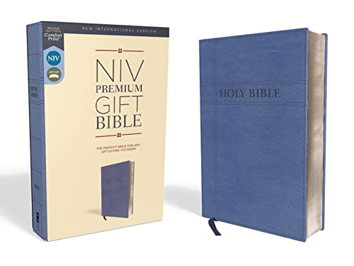 NIV Premium Gift Bible Leathersoft Navy Red Letter Edition Comfort Print 9780310094005