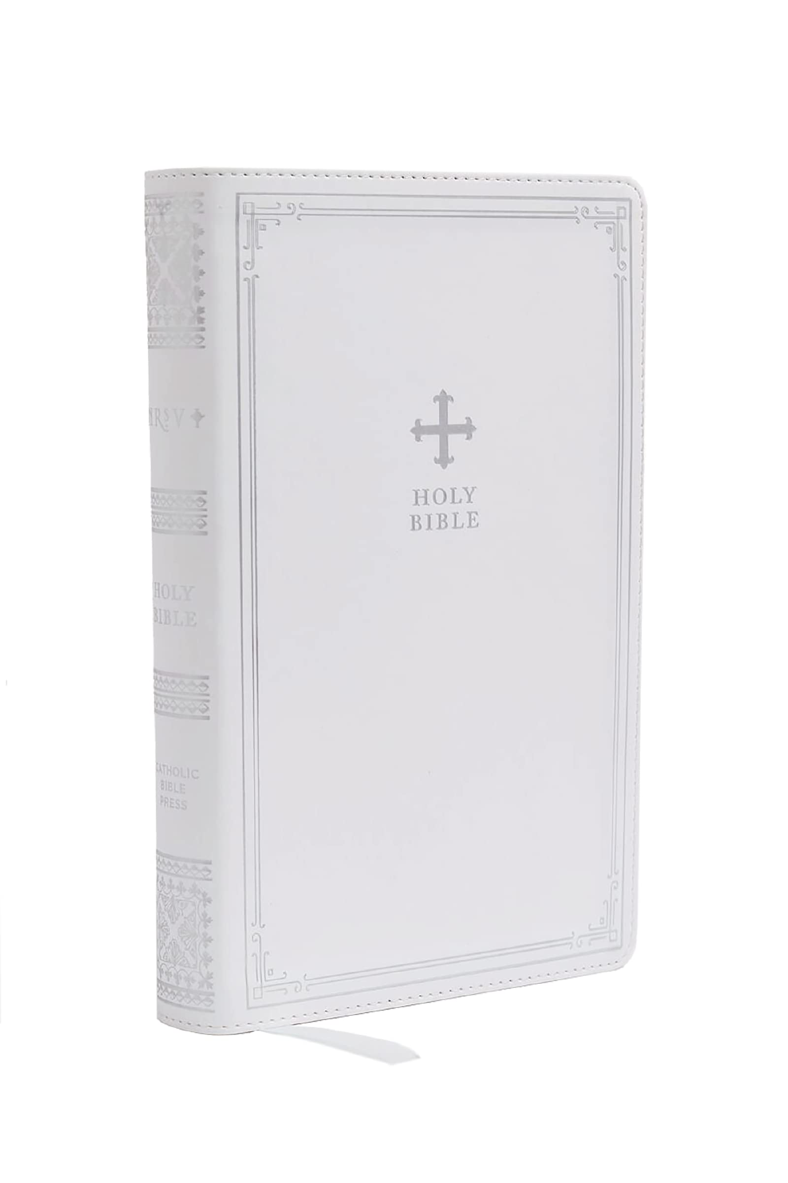 NRSV Catholic Bible Gift Edition Leathersoft White Comfort Print 9780785230380
