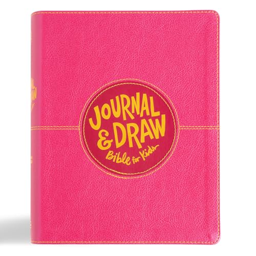 CSB Journal and Draw Bible for Kids, Pink LeatherTouch, Black Letter, Wide-Margins, Journaling Space, Line-Art Illustrations, Devotionals, Activity Pages, Q&A, Easy-to-Read Bible Serif Type 9798384523642