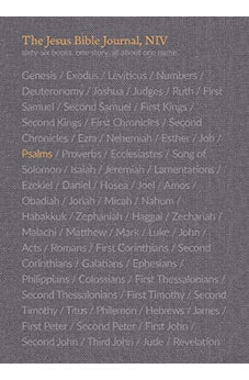 Bible Journal, NIV The Jesus Bible - Psalms, Comfort Print 9780310456230