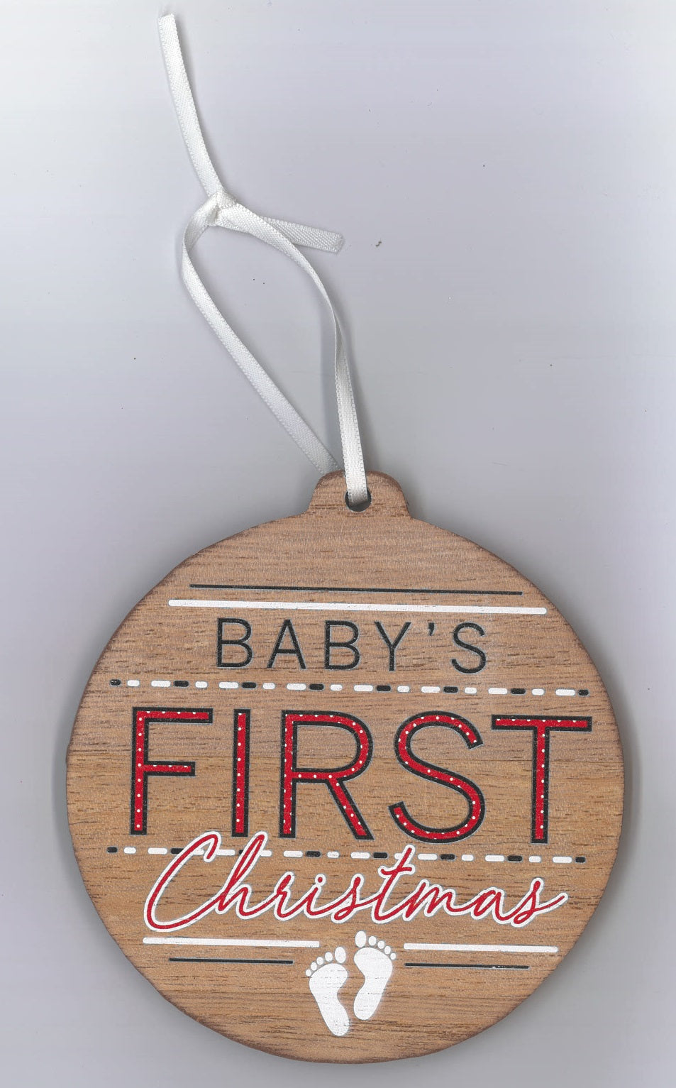 Infant First Holiday Red Footprint 4.25 x 4 MDF Decorative Hanging Ornament 603799020756
