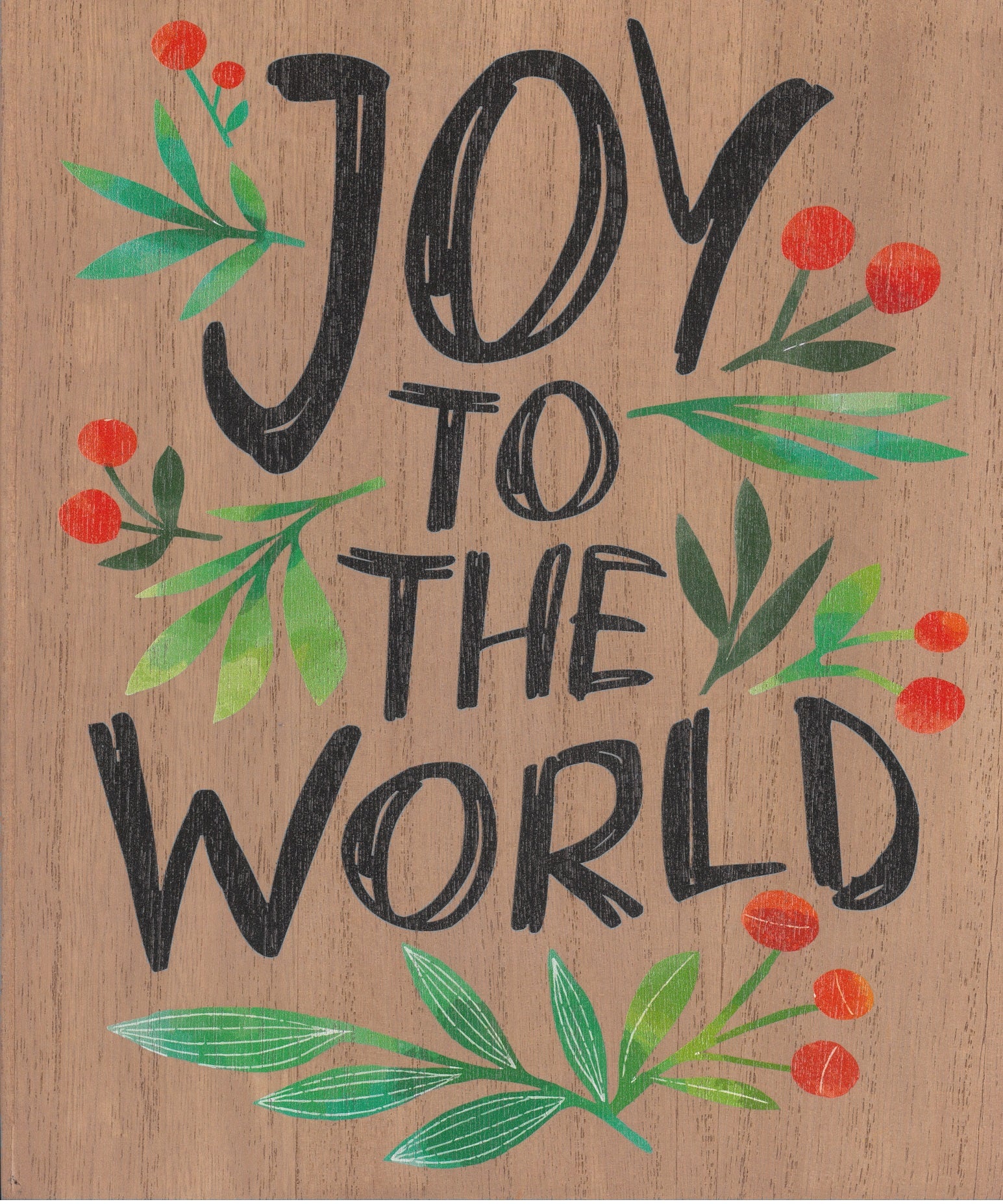 Dicksons Joy to The World Red Holly 8 x 10 MDF Decorative Wall or Tabletop Sign 603799996297