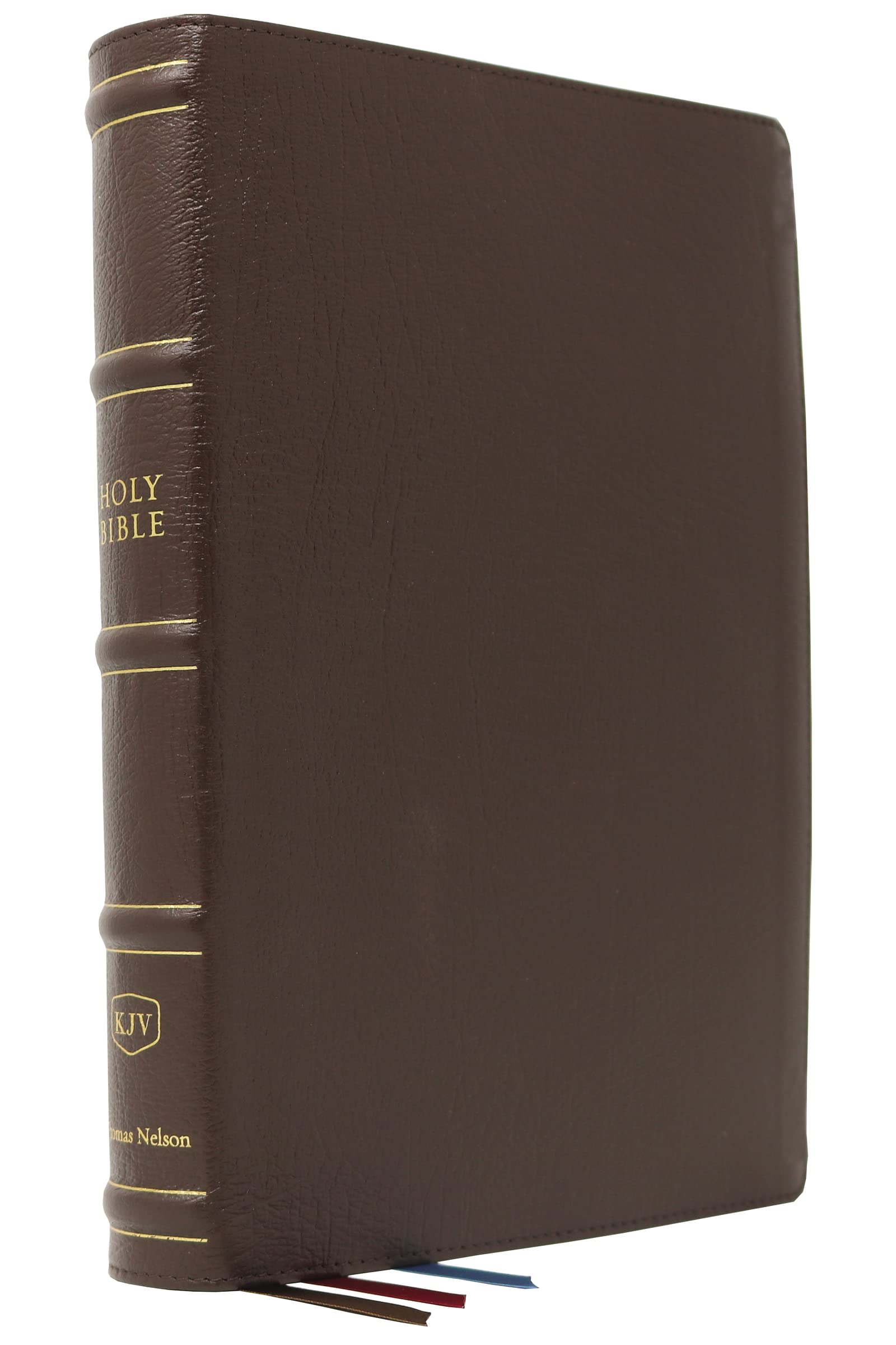 KJV Large Print Verse-by-Verse Reference Bible, Maclaren Series, Genuine Leather, Brown, Thumb Indexed, Comfort Print