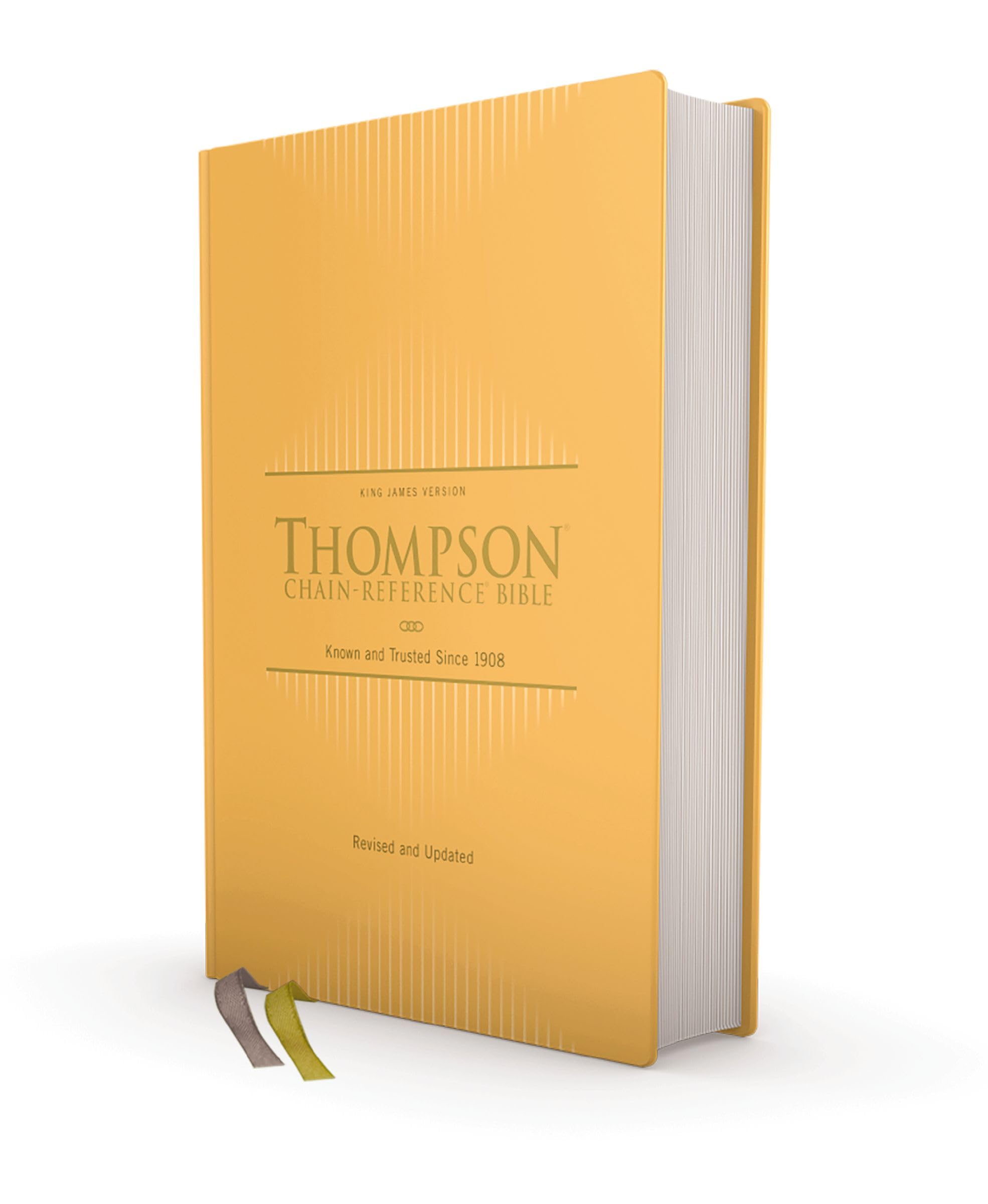 KJV Thompson Chain-Reference Bible, Hardcover, Yellow Gold, Red Letter, Comfort Print 9780310459217