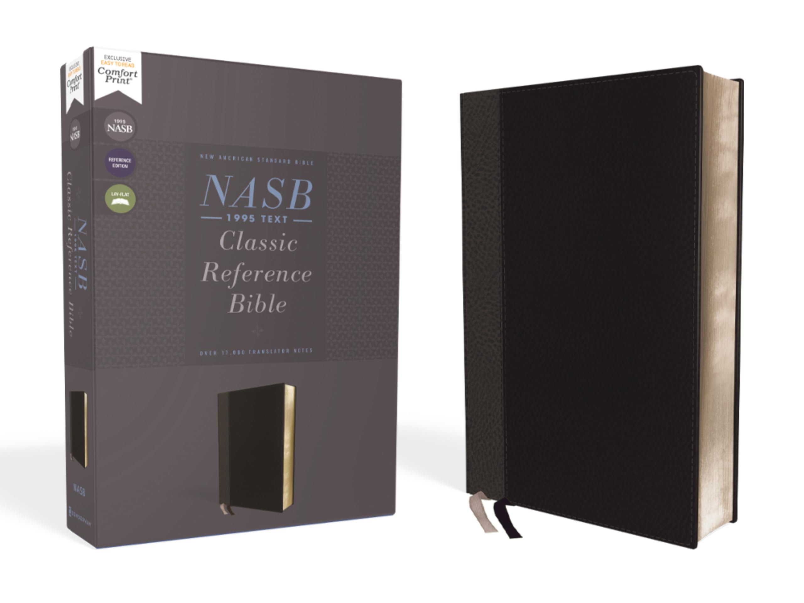 NASB Classic Reference Bible, Leathersoft, Black, Red Letter, 1995 Text, Comfort Print 9780310456483