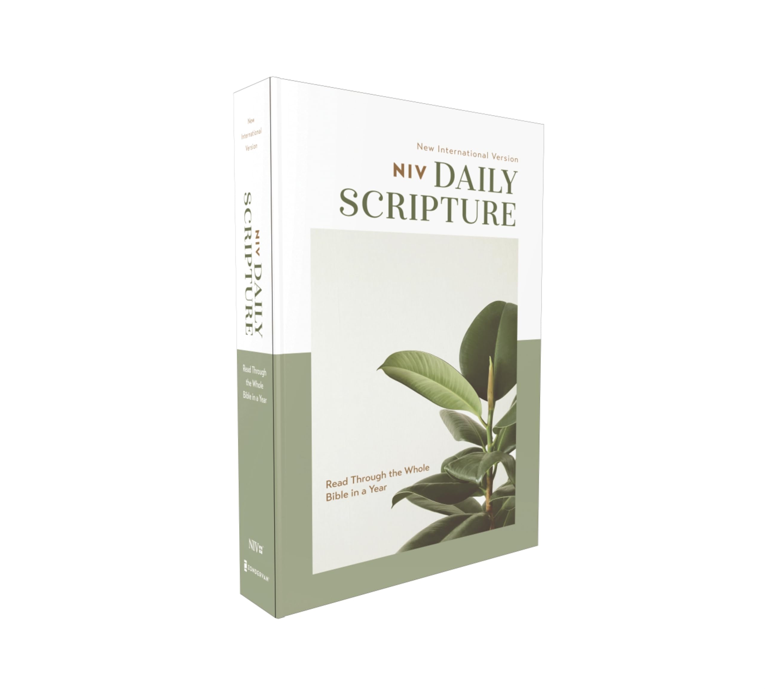 NIV Daily Scripture, Paperback, White/Sage, Comfort Print: 365 Days to Read Through the Whole Bible in a Year 9780310462200