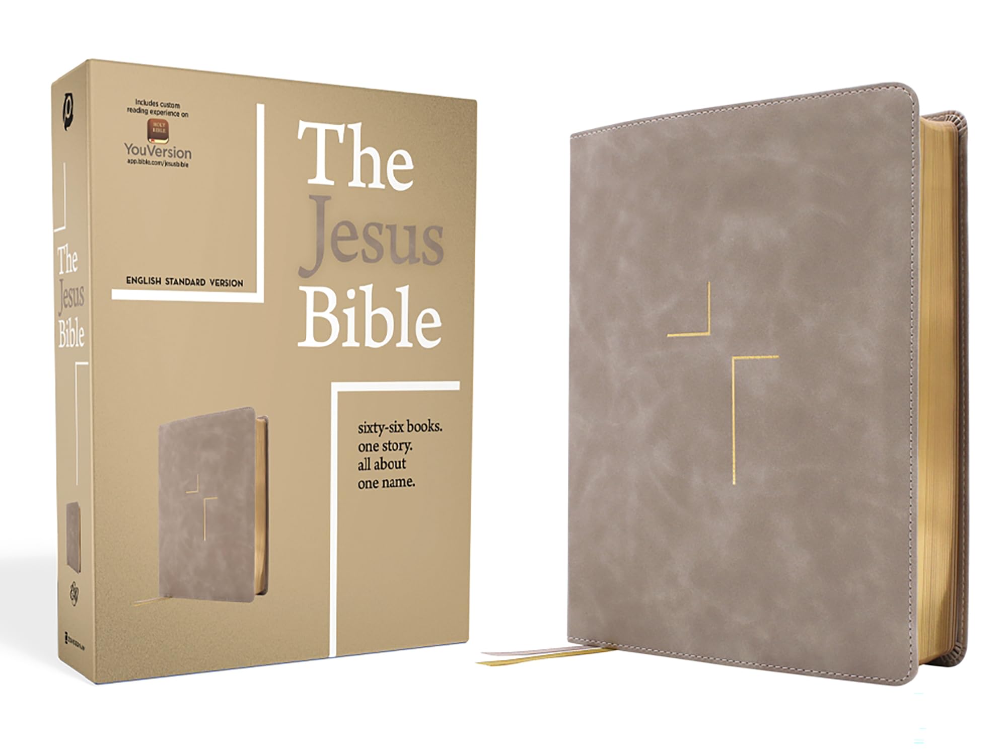 ESV The Jesus Bible, ESV Edition, Leathersoft, Stone 9780310154488