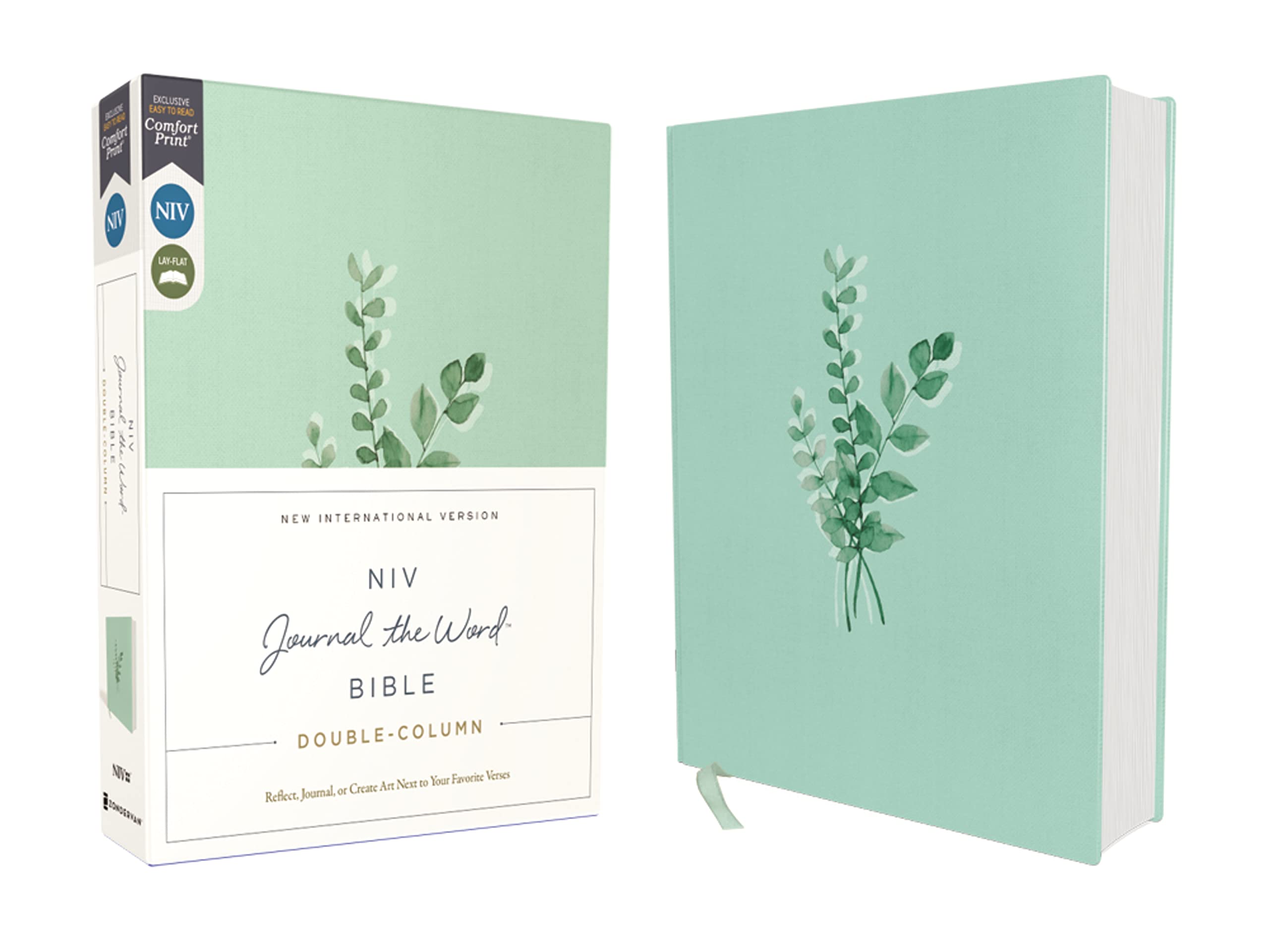NIV Double-Column Journal the Word Bible, Comfort Print, cloth over board, teal 9780310455264