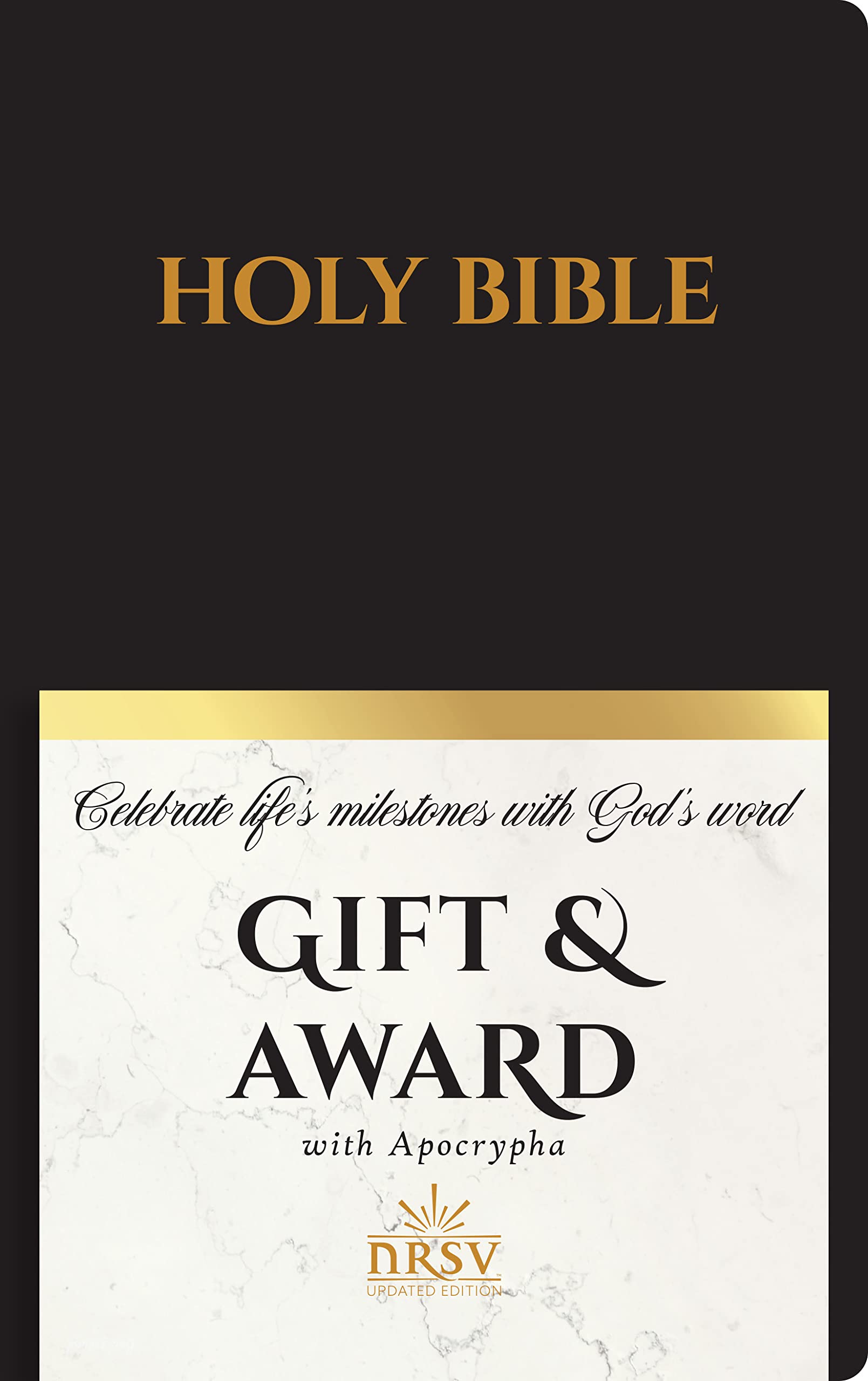 NRSV Updated Edition Gift & Award Bible with Apocrypha (Imitation Leather, Black) 9781496472045