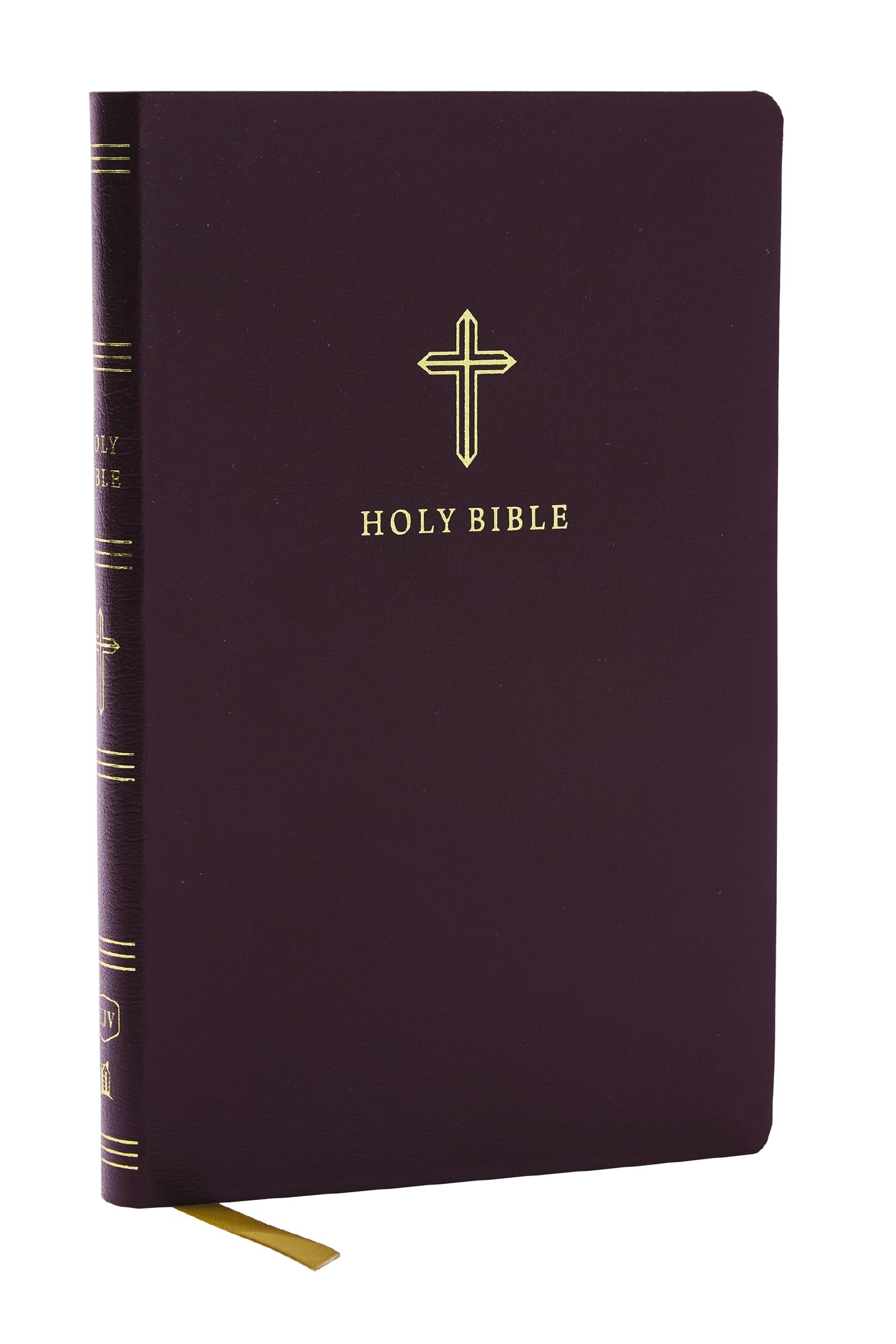 KJV Holy Bible Ultra Thinline, Burgundy Bonded Leather, Red Letter, Comfort Print 9781400338351