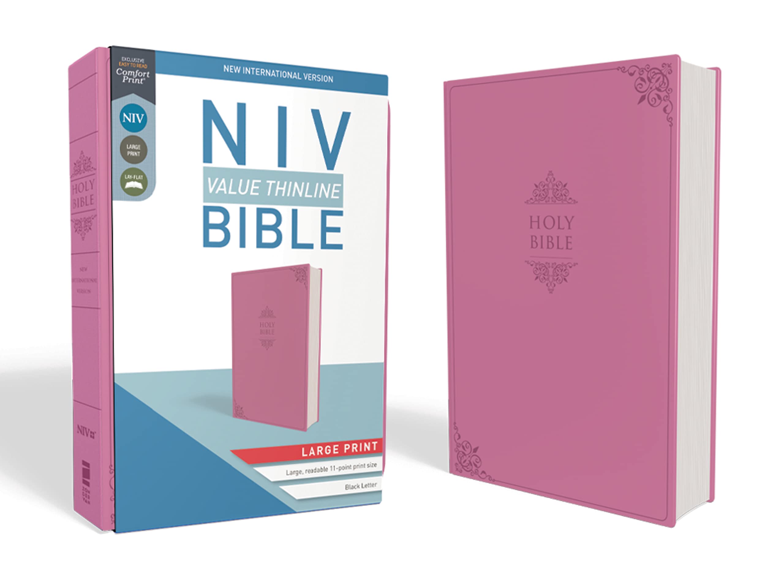 NIV Value Thinline Bible Large Print Leathersoft Pink Comfort Print 9780310448563