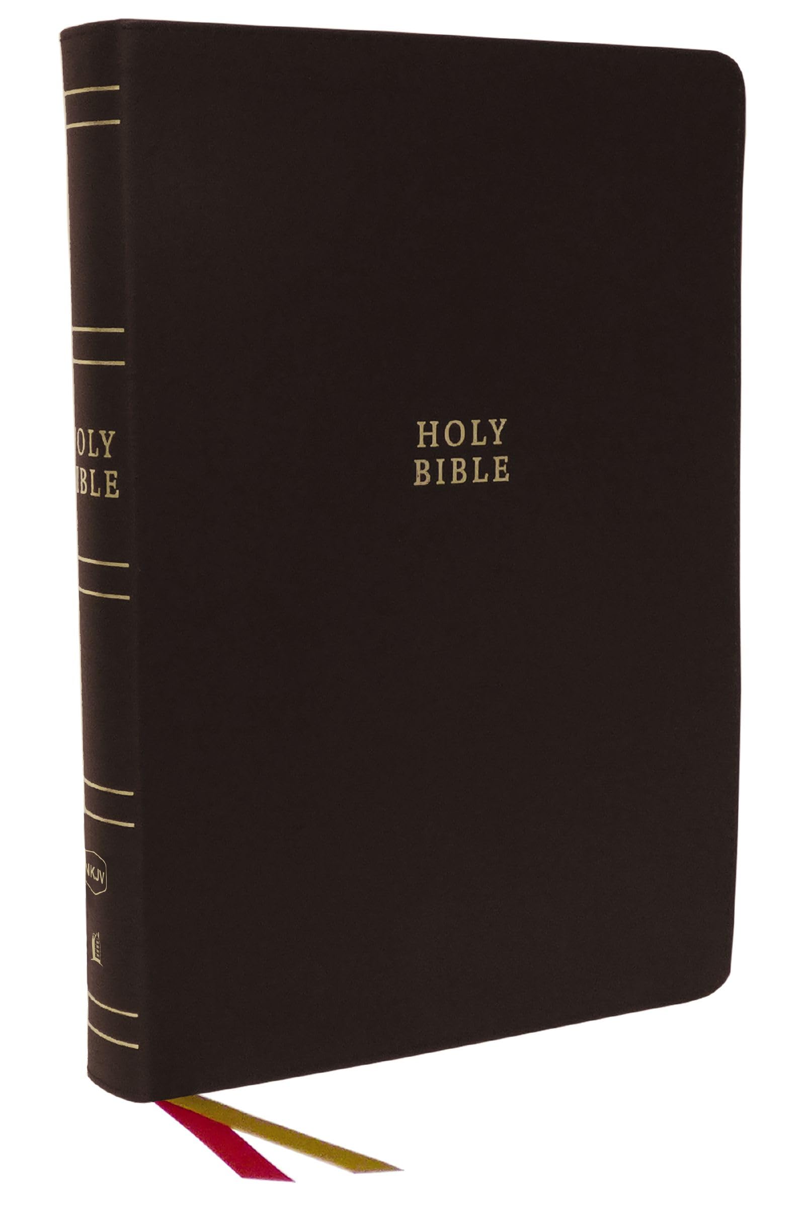 NKJV Holy Bible Super Giant Print Reference Bible, Brown Bonded Leather, 43,000 Cross References, Red Letter, Comfort Print 9781400329878