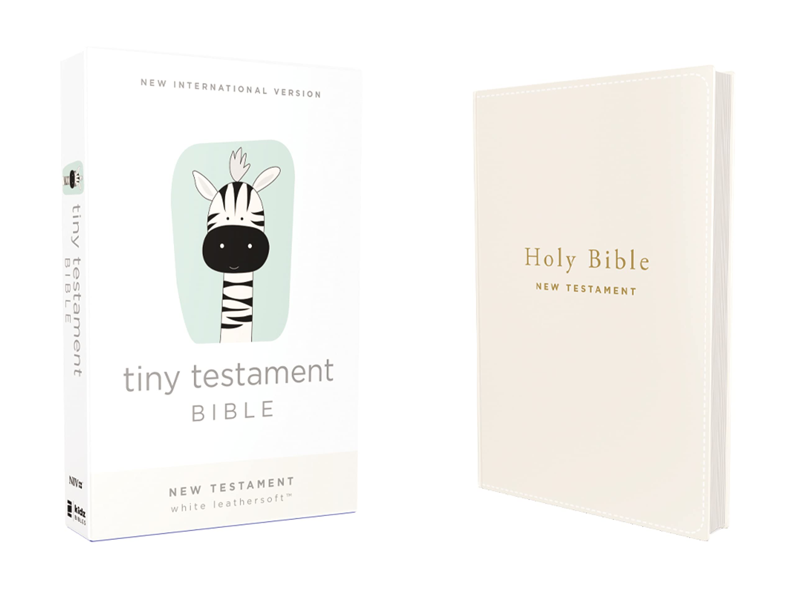 NIV Tiny Testament Bible, New Testament, Leathersoft, White, Comfort Print 9780310458746