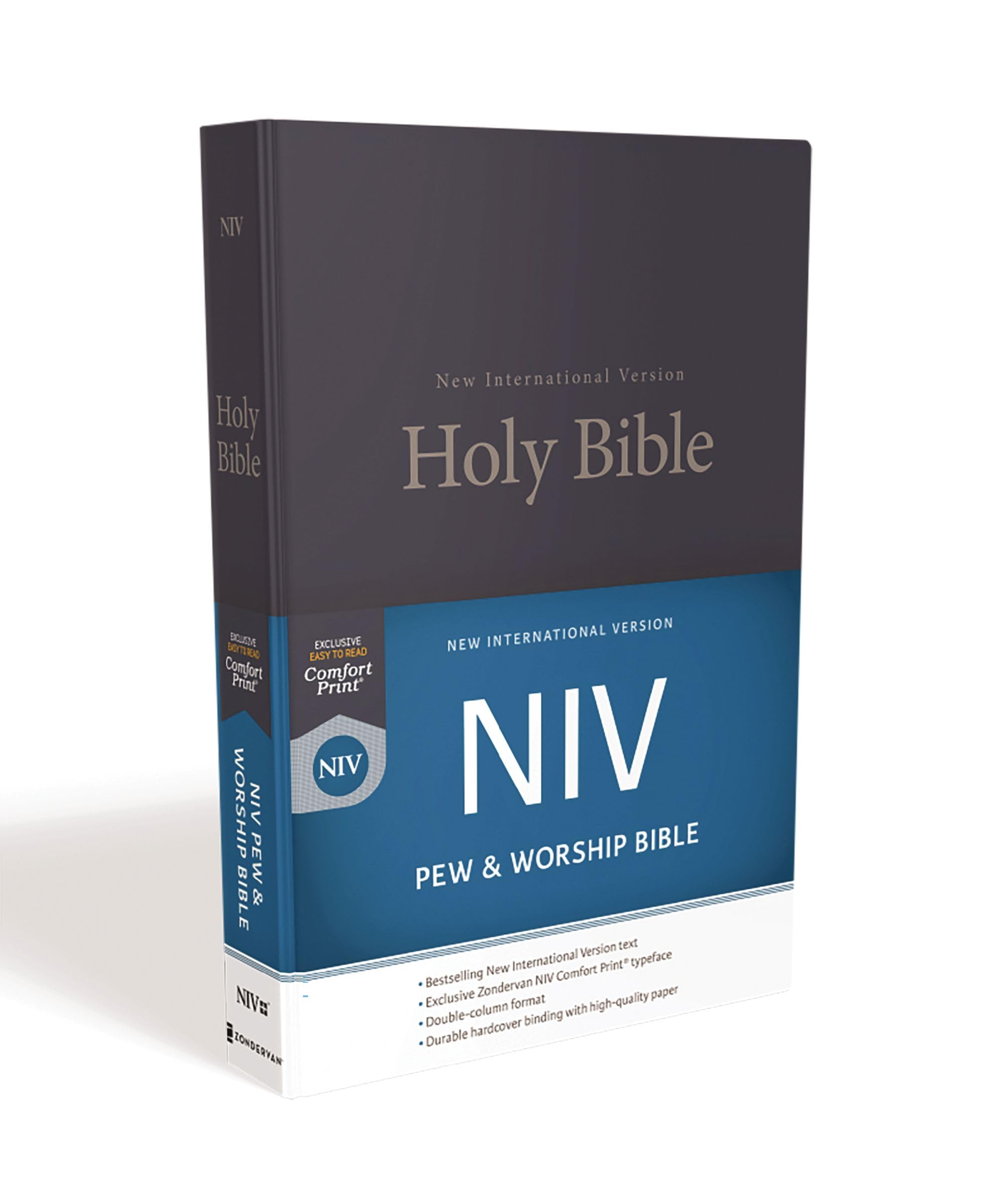 NIV Pew and Worship Bible Hardcover Blue Comfort Print 9780310446279