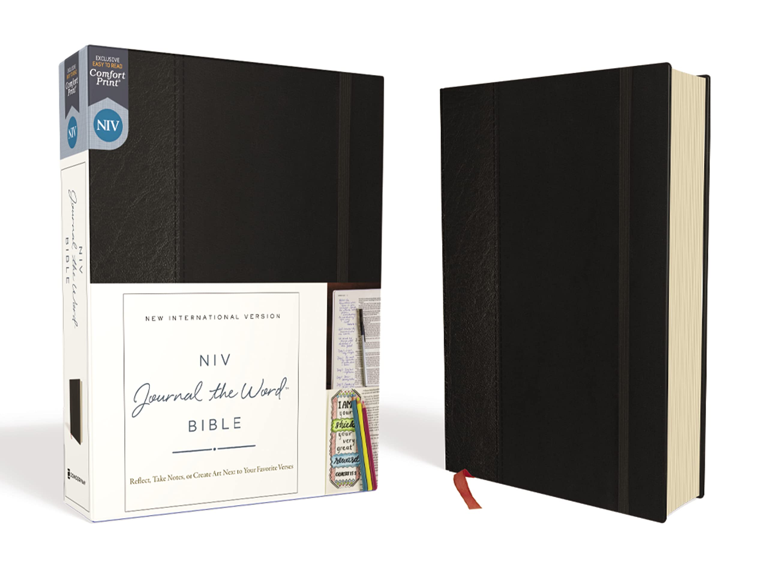 NIV Journal the Word Bible Hardcover Black Red Letter Edition Comfort Print 9780310450252