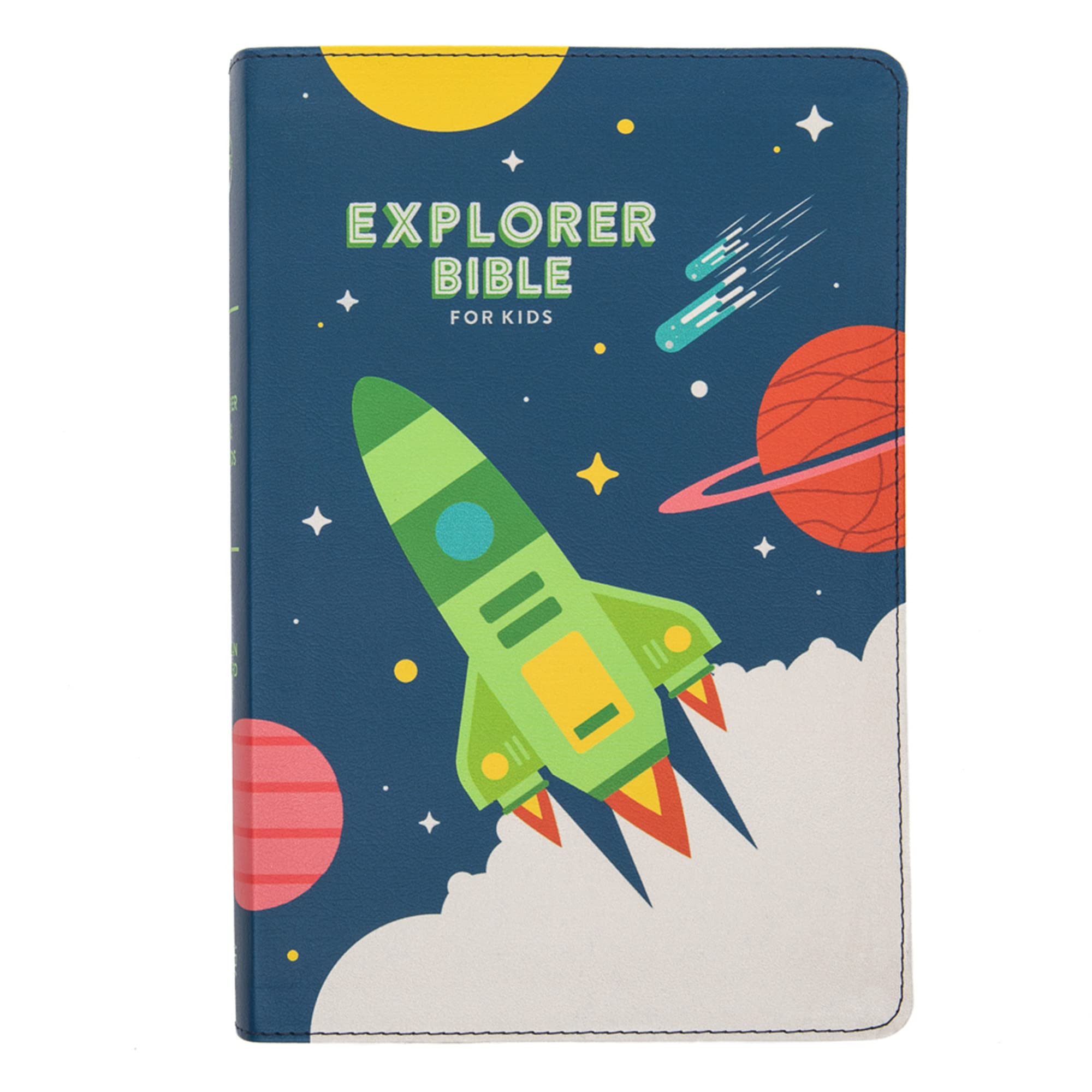 CSB Explorer Bible for Kids, Blast Off LeatherTouch, Indexed, Red Letter, Full-Color Design, Photos, Illustrations, Charts, Videos, Activities 9781087765648