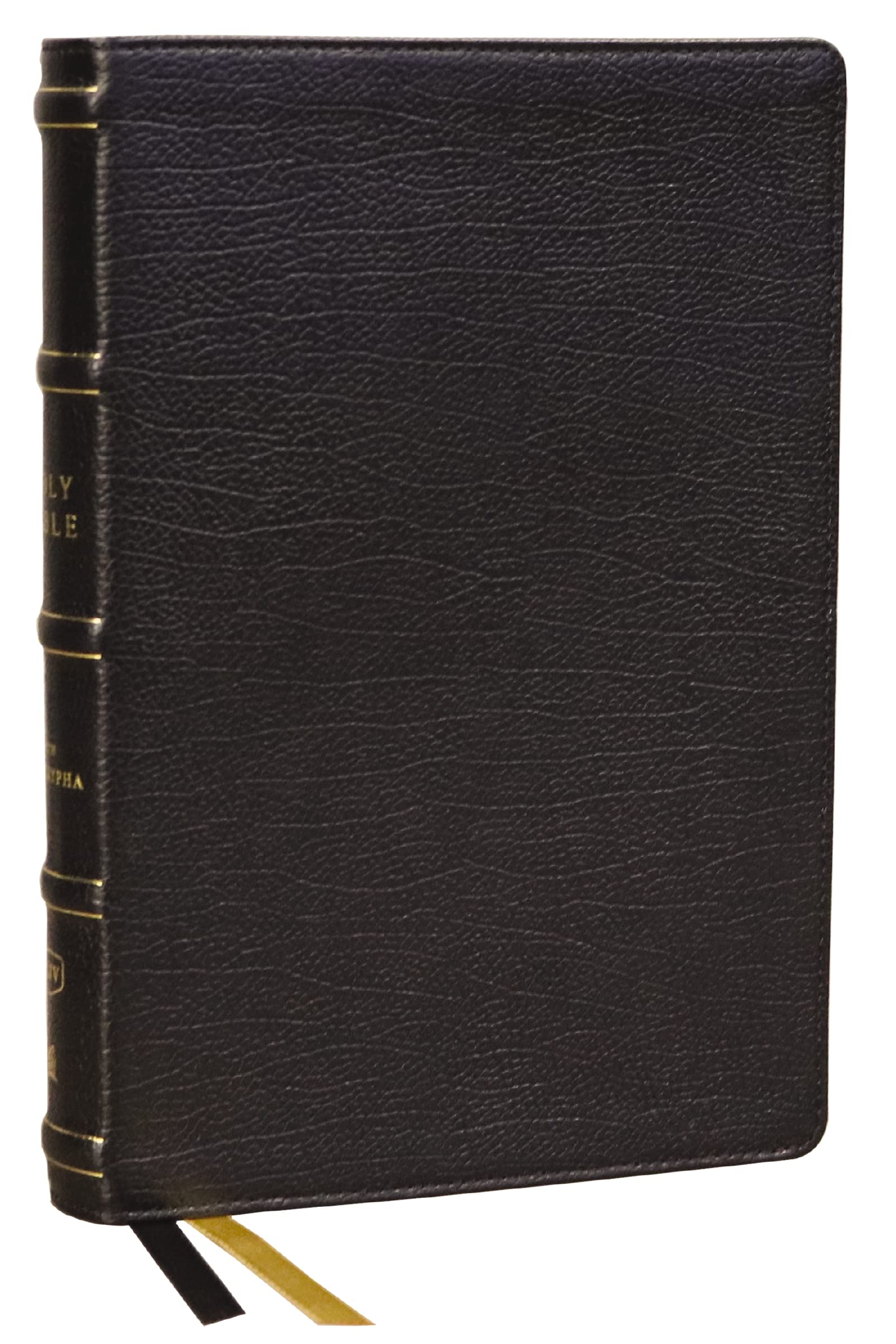 KJV Holy Bible with Apocrypha and 73,000 Center-Column Cross References, Black Genuine Leather, Red Letter, Comfort Print (Thumb Indexed) 9781400332212