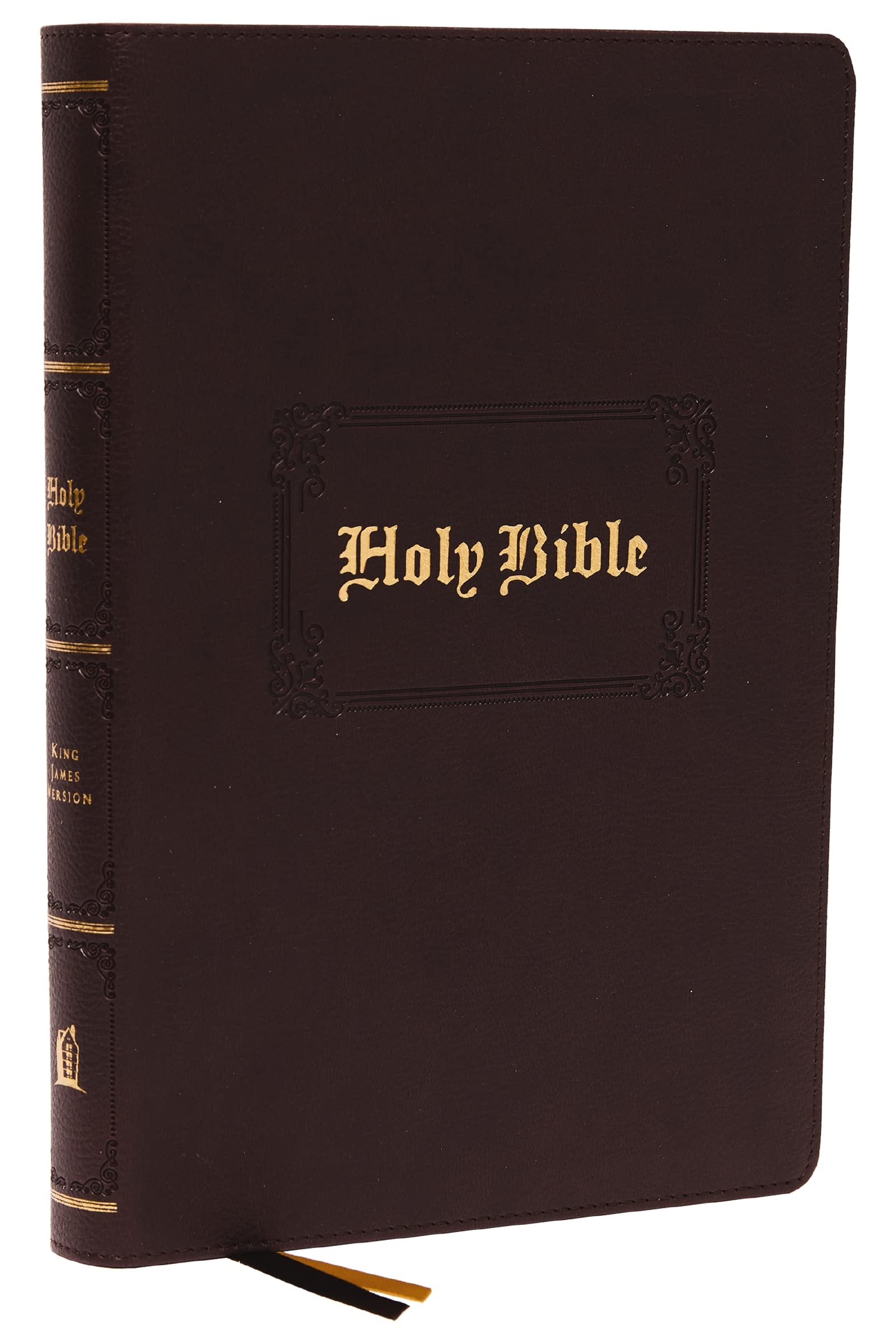KJV Holy Bible Large Print Center-Column Reference Bible, Brown Leathersoft, 53,000 Cross References, Red Letter, Comfort Print 9780785296300
