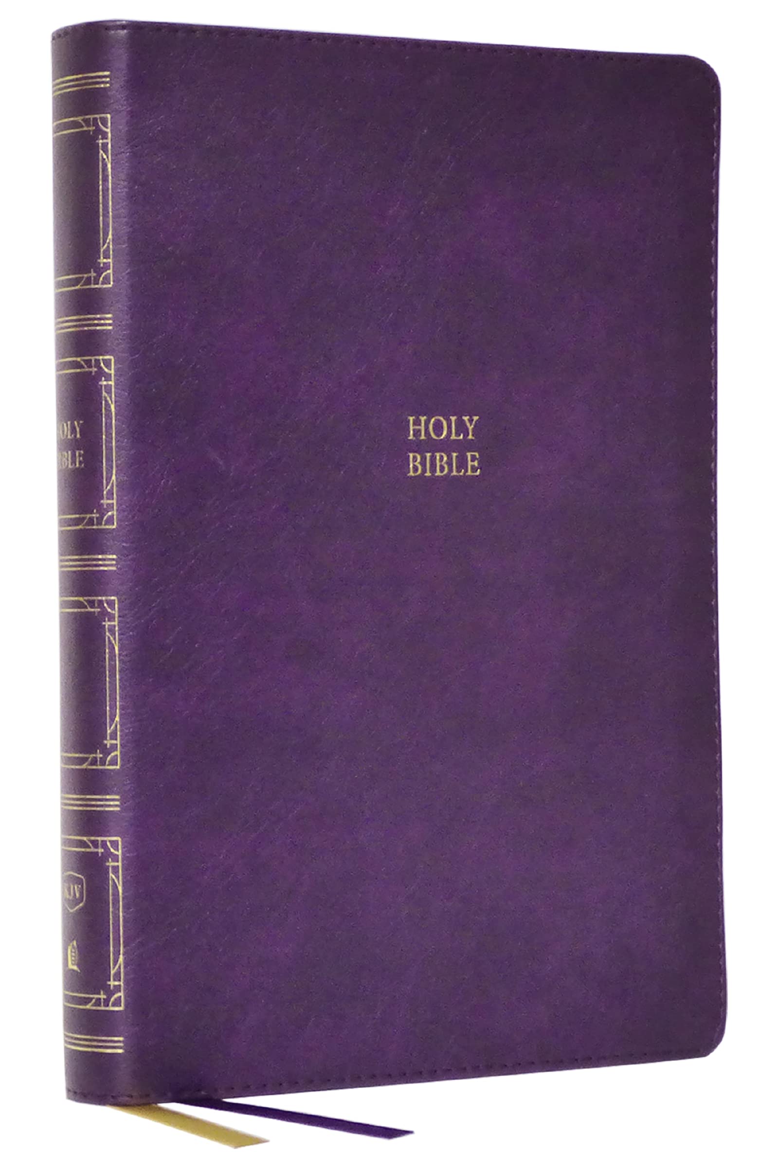 KJV Paragraph-style Large Print Thinline Bible, Leathersoft, Purple, Red Letter, Thumb Indexed, Comfort Print 9780785290346