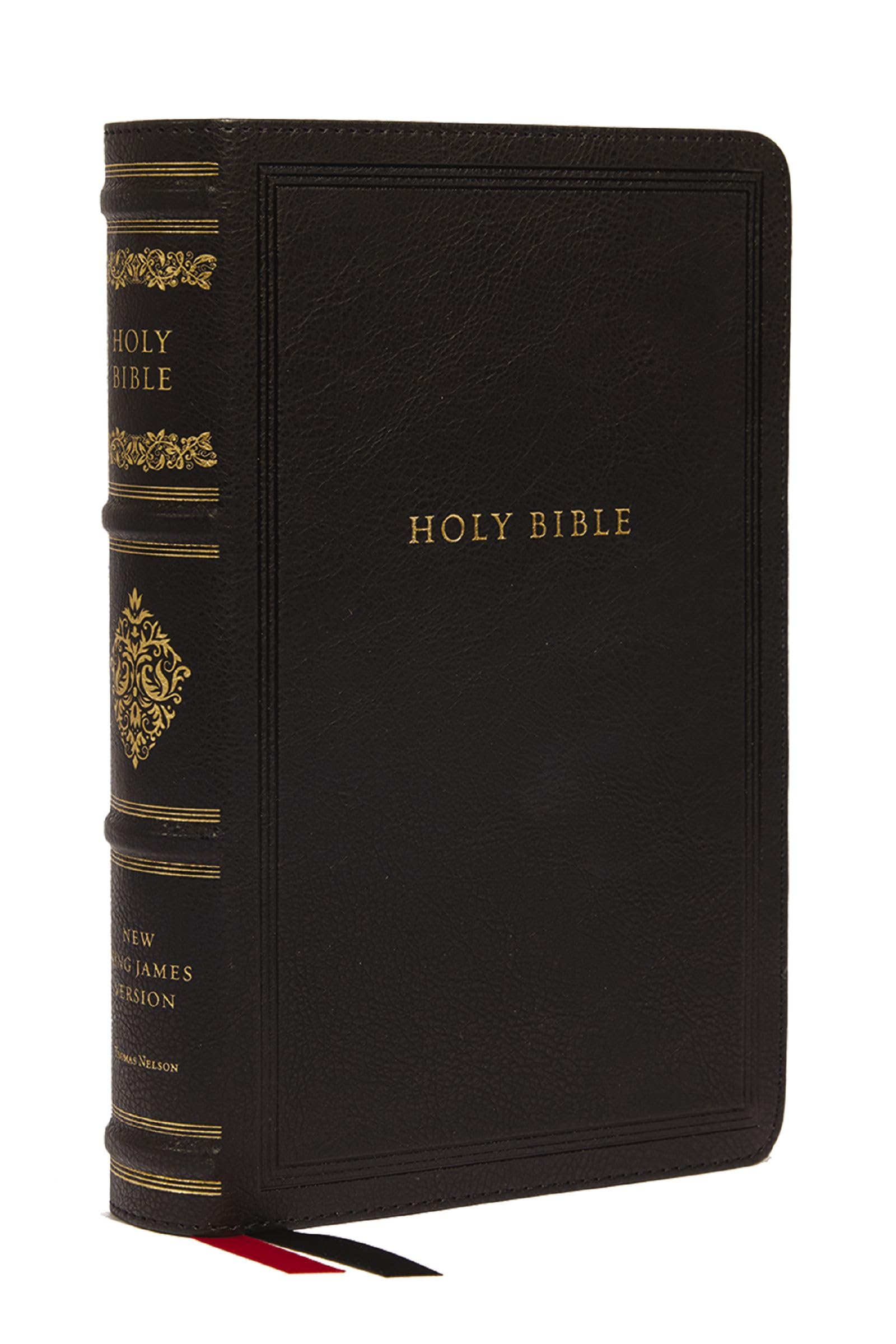 NKJV Large Print Reference Bible, Black Leathersoft, Red Letter, Comfort Print (Sovereign Collection) 9781400344246
