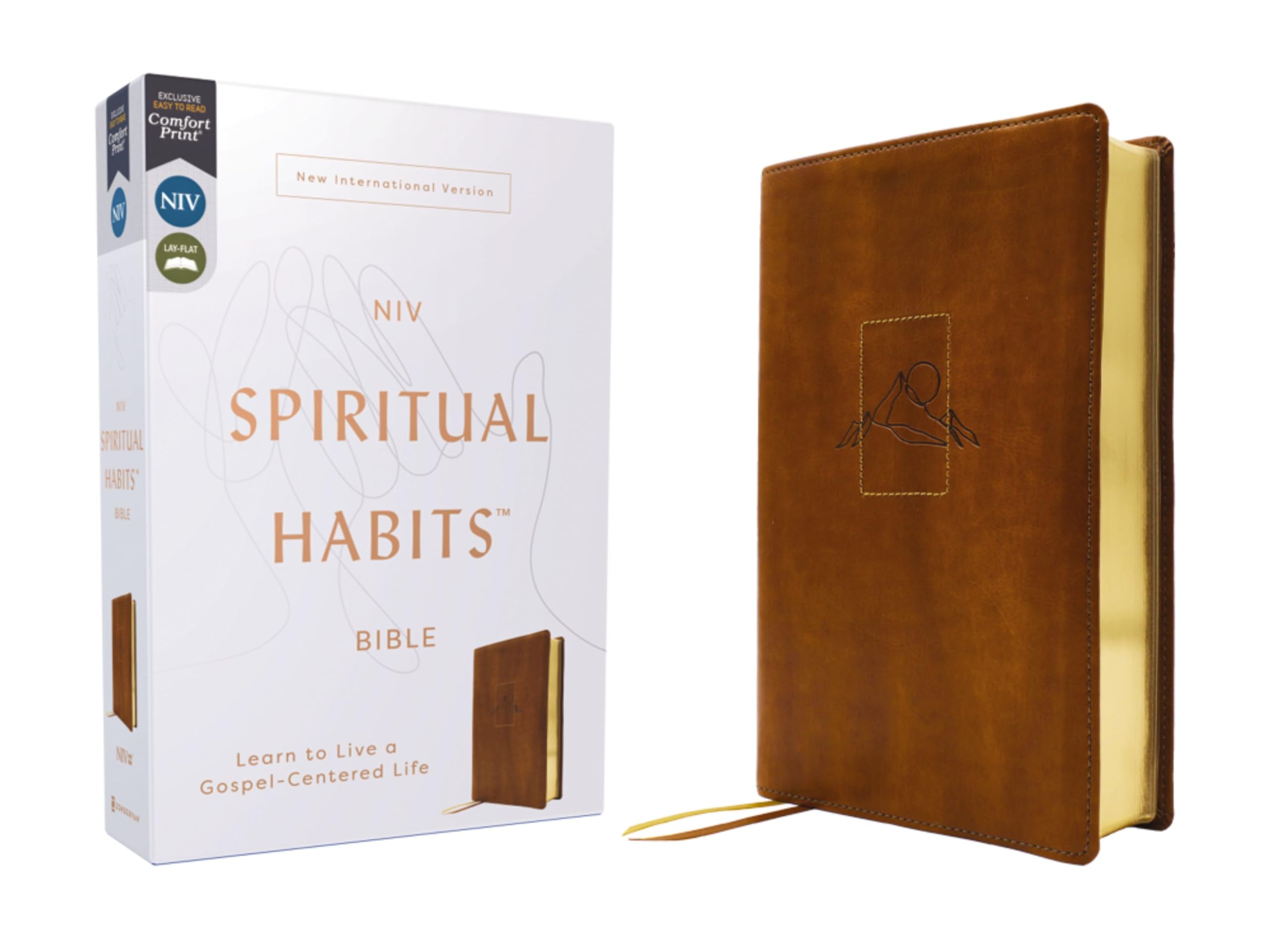NIV Spiritual Habits Bible, Leathersoft, Tan, Red Letter, Comfort Print 9780310467885