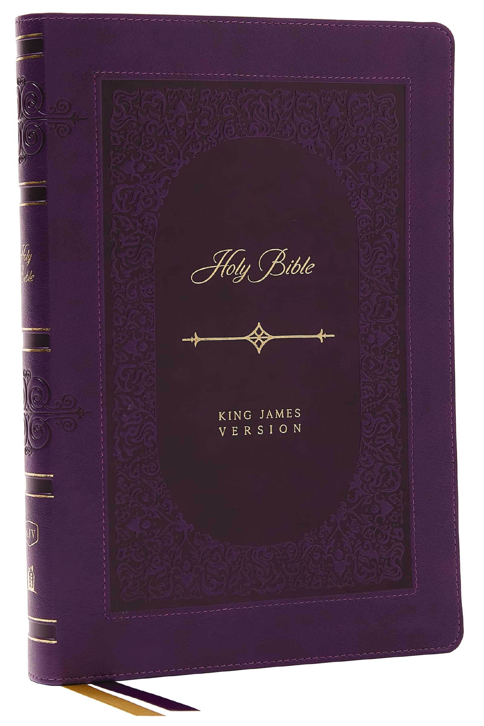 KJV Bible Giant Print Thinline Bible, Vintage Series, Leathersoft, Purple, Red Letter 9781400332311