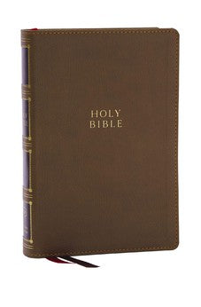 KJV Holy Bible: Compact Bible with 43,000 Center-Column Cross References, Brown Leathersoft (Red Letter, Comfort Print) 9781400333127