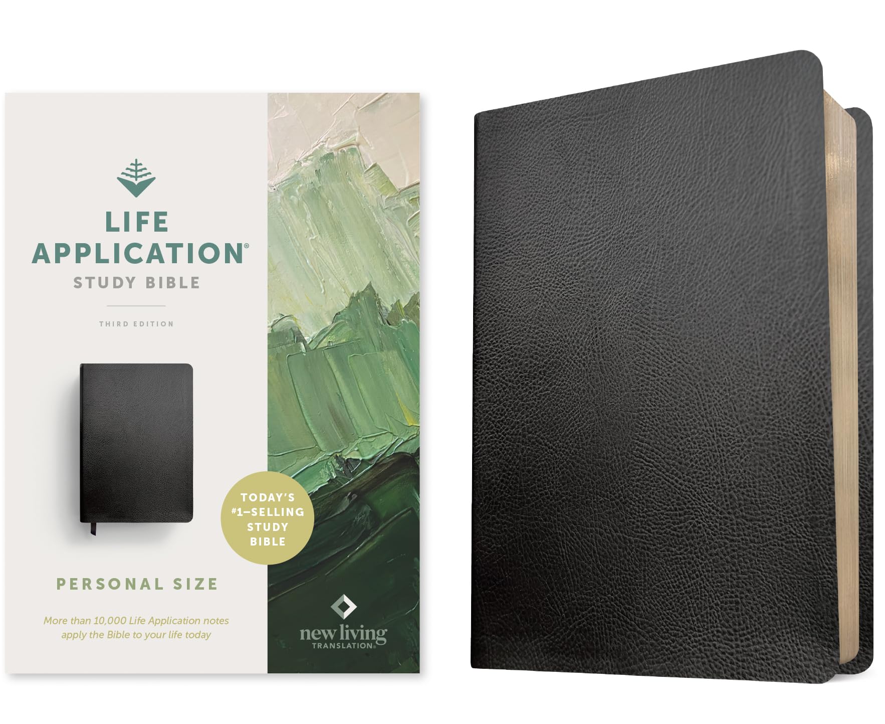 NLT Life Application Study Bible, Third Edition, Personal Size (Bonded Leather, Black, Red Letter) 9781496484765
