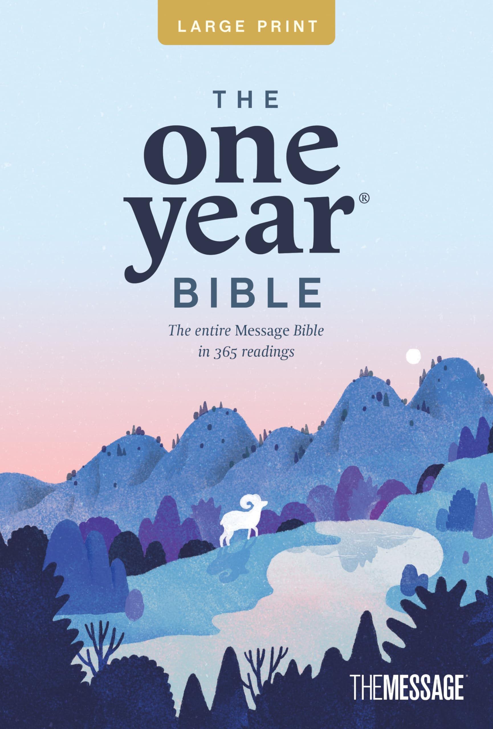 Message The One Year Bible, Large Print Thinline Edition (Softcover)