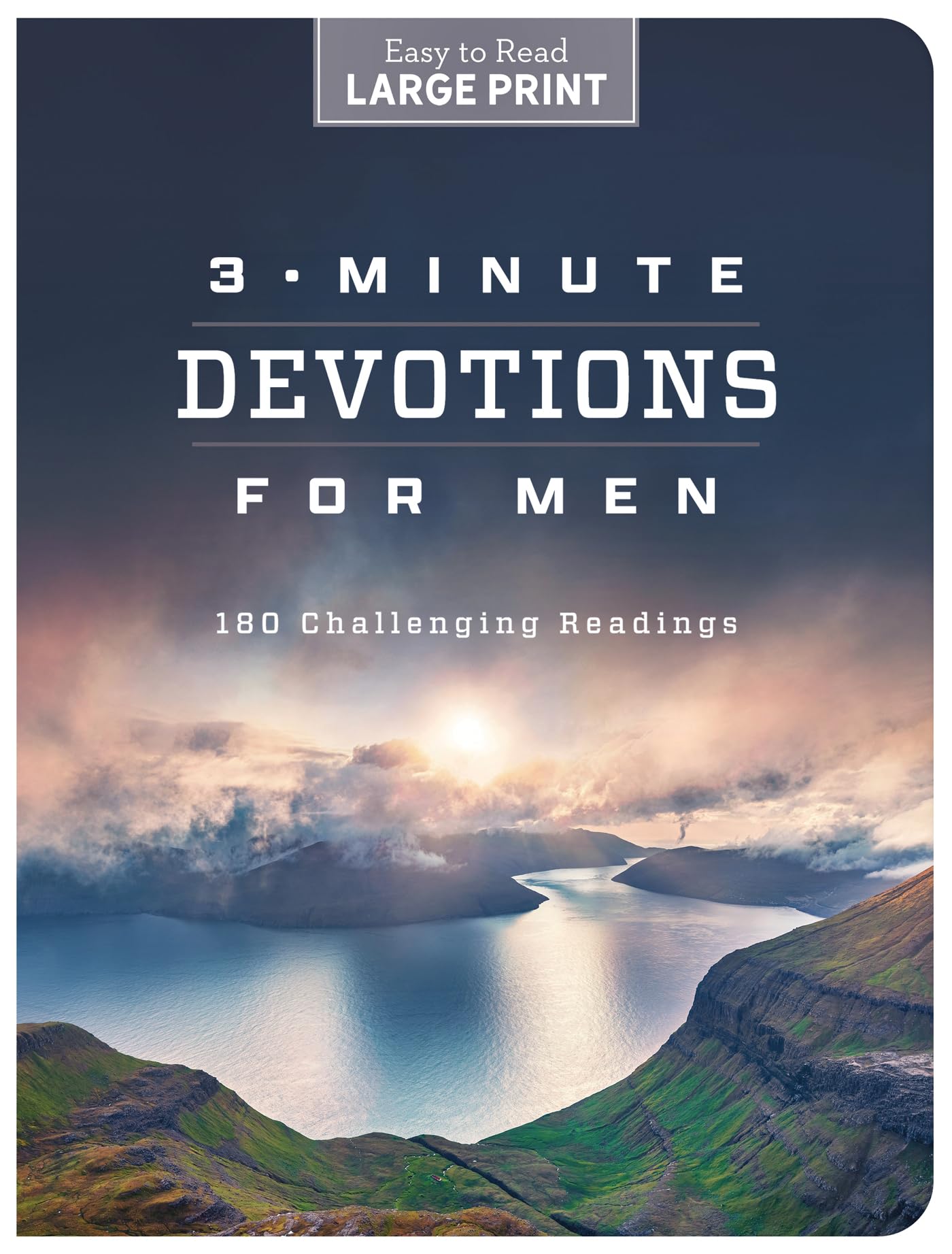 3-Minute Devotions for Men Large Print: 180 Challenging Readings 9798891511149