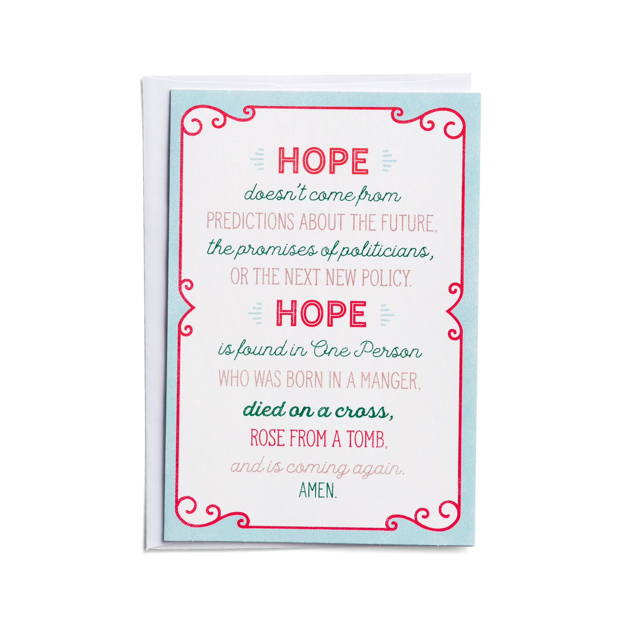 DaySpring - Hope Good Steward Christmas Cards - 18 Christmas Boxed Cards with White Envelopes, CSB (J6344) 81983746130