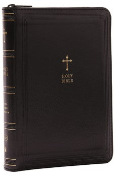 KJV Compact Bible w/ 43,000 Cross References, Black Leathersoft with zipper, Red Letter, Comfort Print 9781400333486