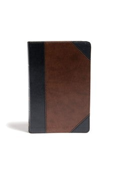 CSB Large Print Personal Size Reference Bible Black/Brown LeatherTouch 9781087721859