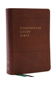 NKJV Evangelical Study Bible: Christ-centered. Faith-building. Mission-focused. (Brown Leathersoft, Red Letter, Large Comfort Print) 9780785227793