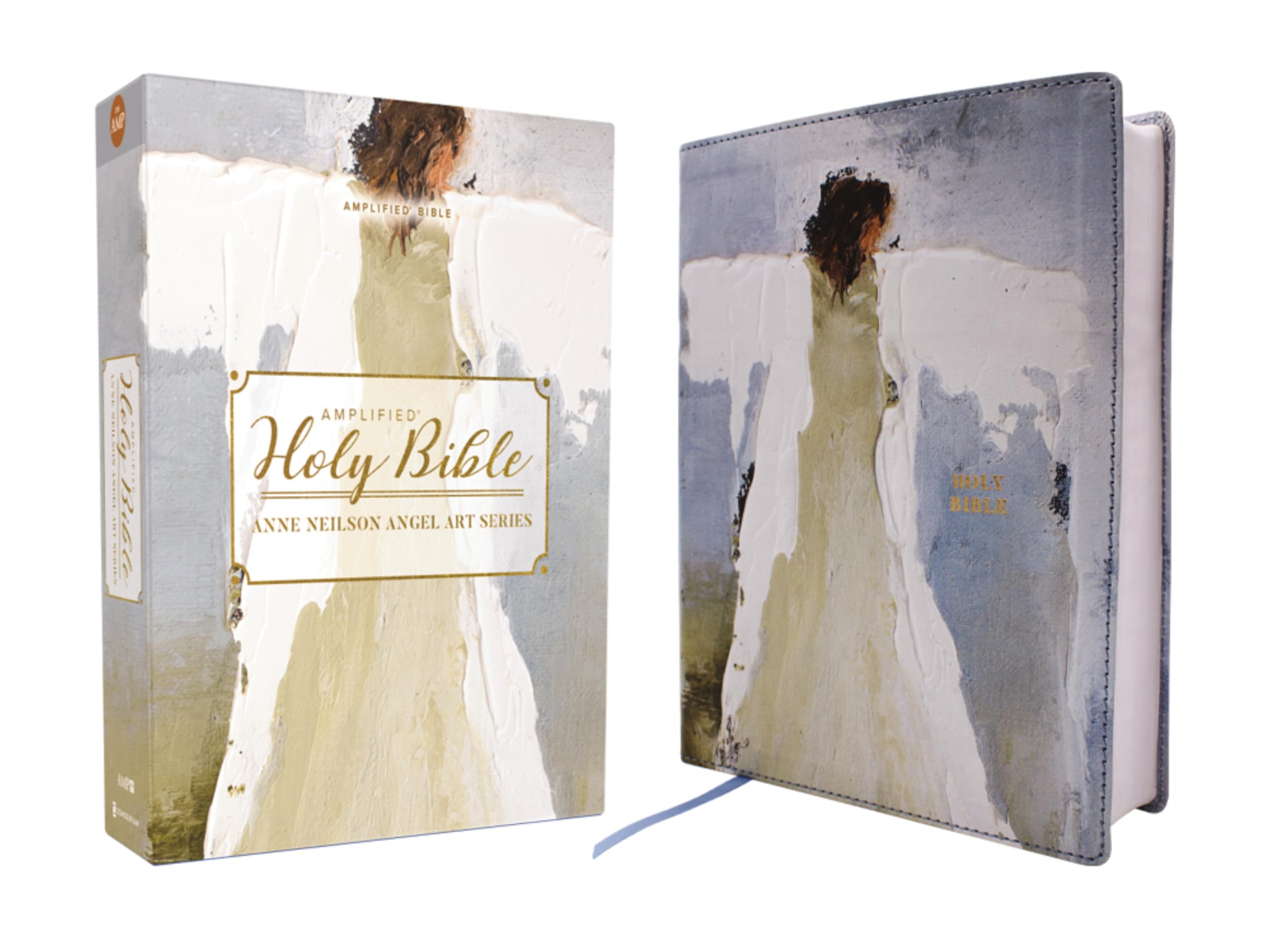 Amplified Holy Bible, Anne Neilson Angel Art Series, Leathersoft, Blue 9780310461593