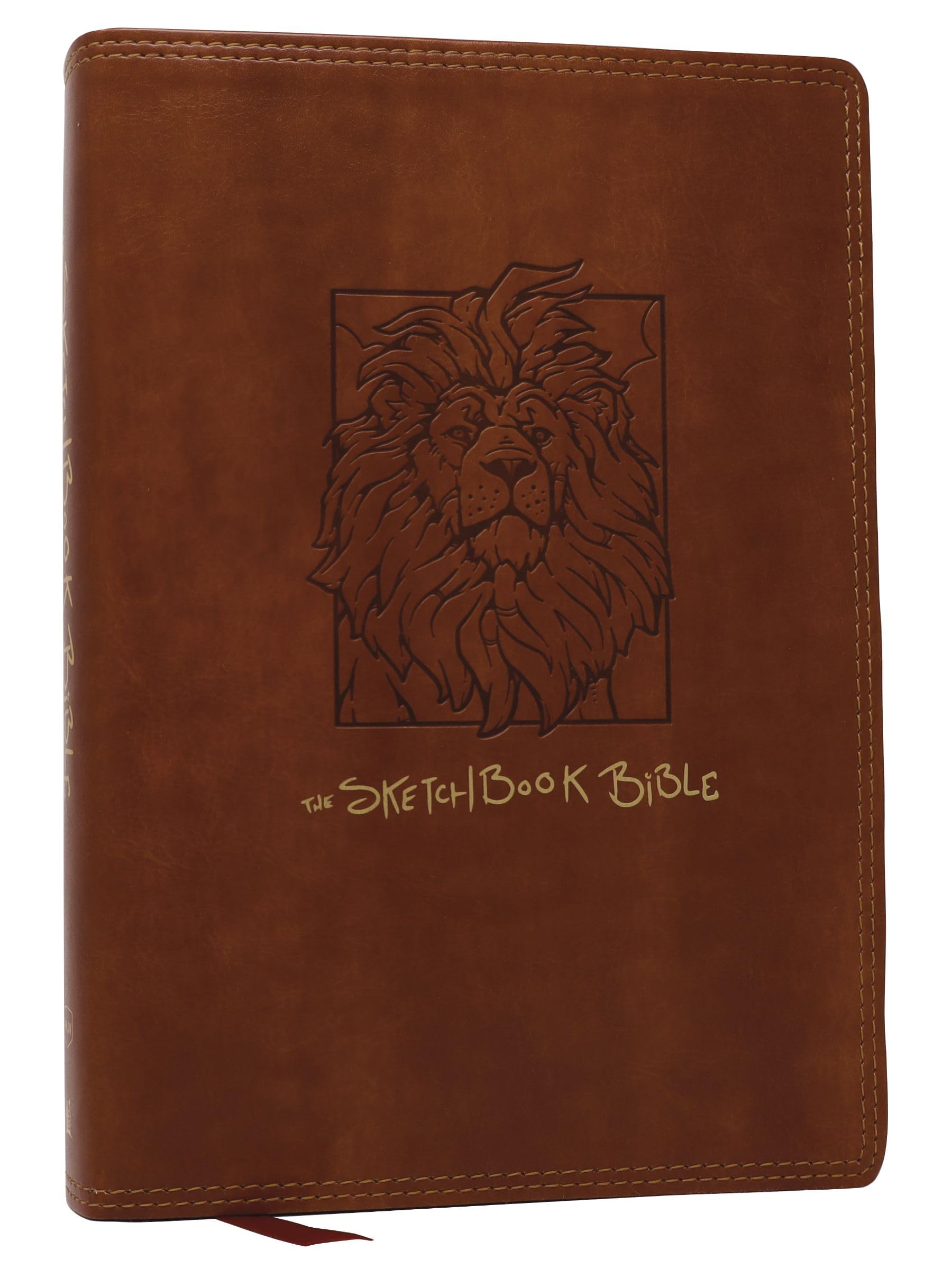 NKJV The Sketchbook Bible: The Complete Bible with Hundreds of Illustrations (NKJV, Brown Leathersoft, Red Letter, Comfort Print) 9781400339488