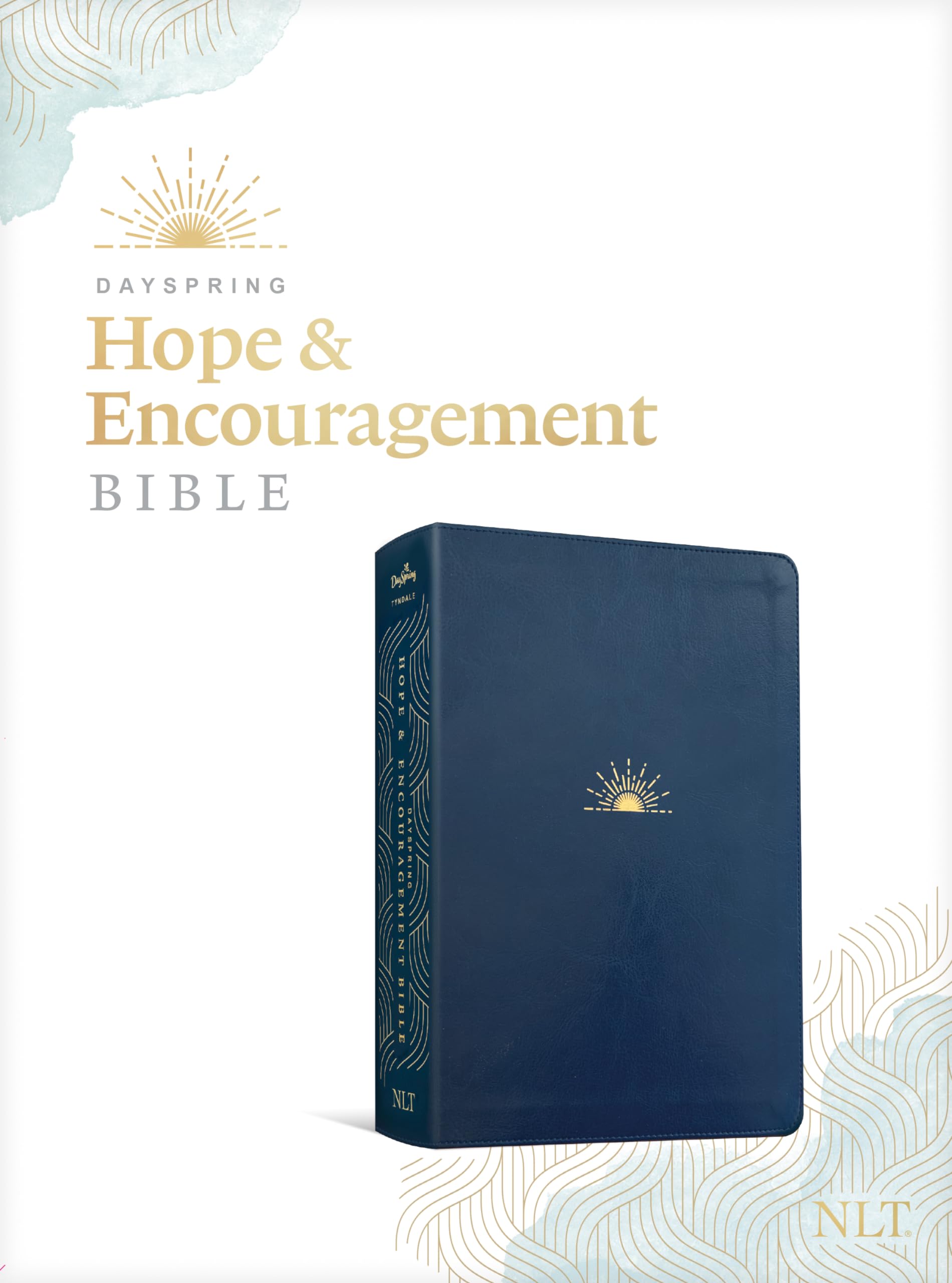 NLT DaySpring Hope & Encouragement Bible (LeatherLike Navy Blue) 9781496452924