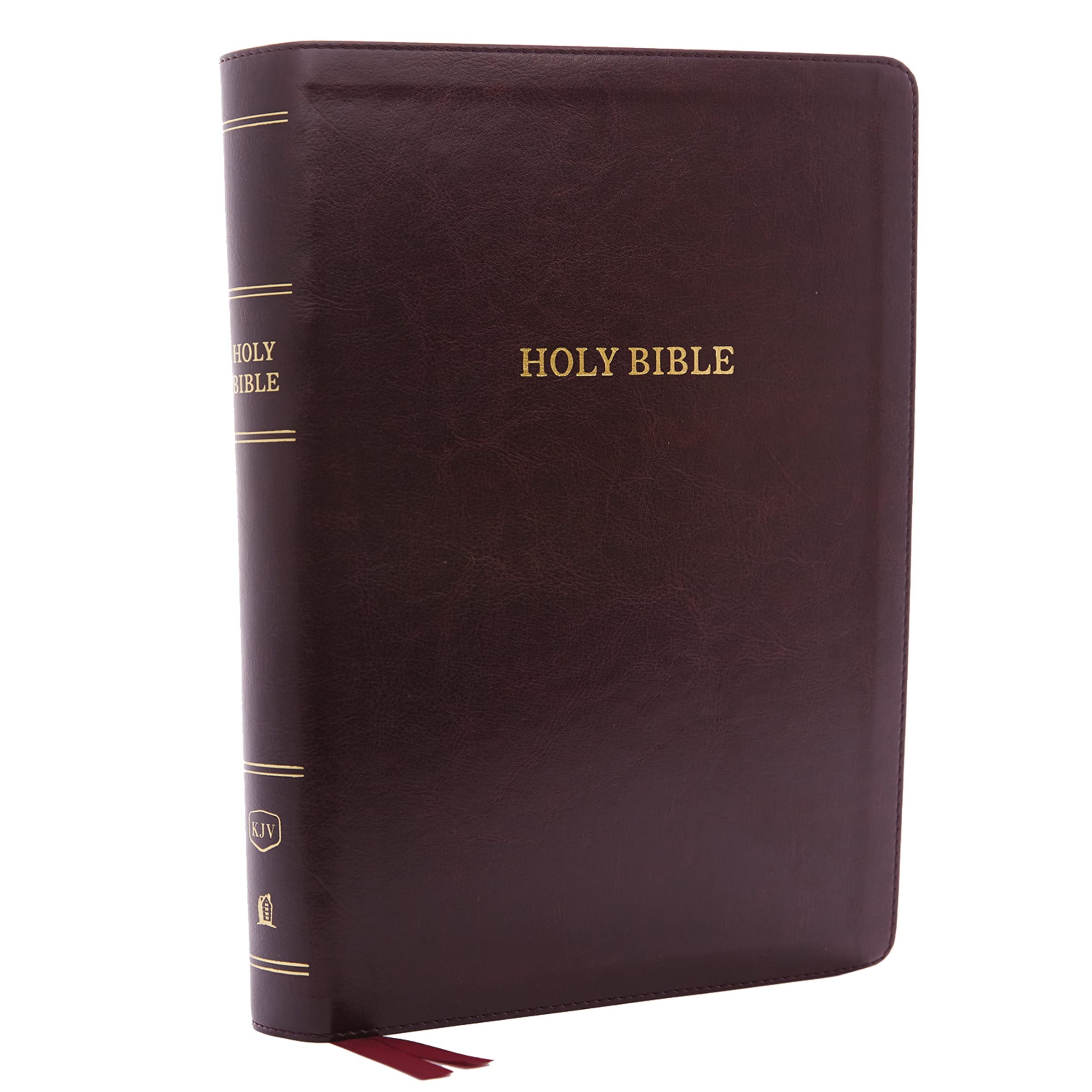 KJV Deluxe Reference Bible Super Giant Print Leathersoft Burgundy Red Letter Edition Comfort Print 9780785215684