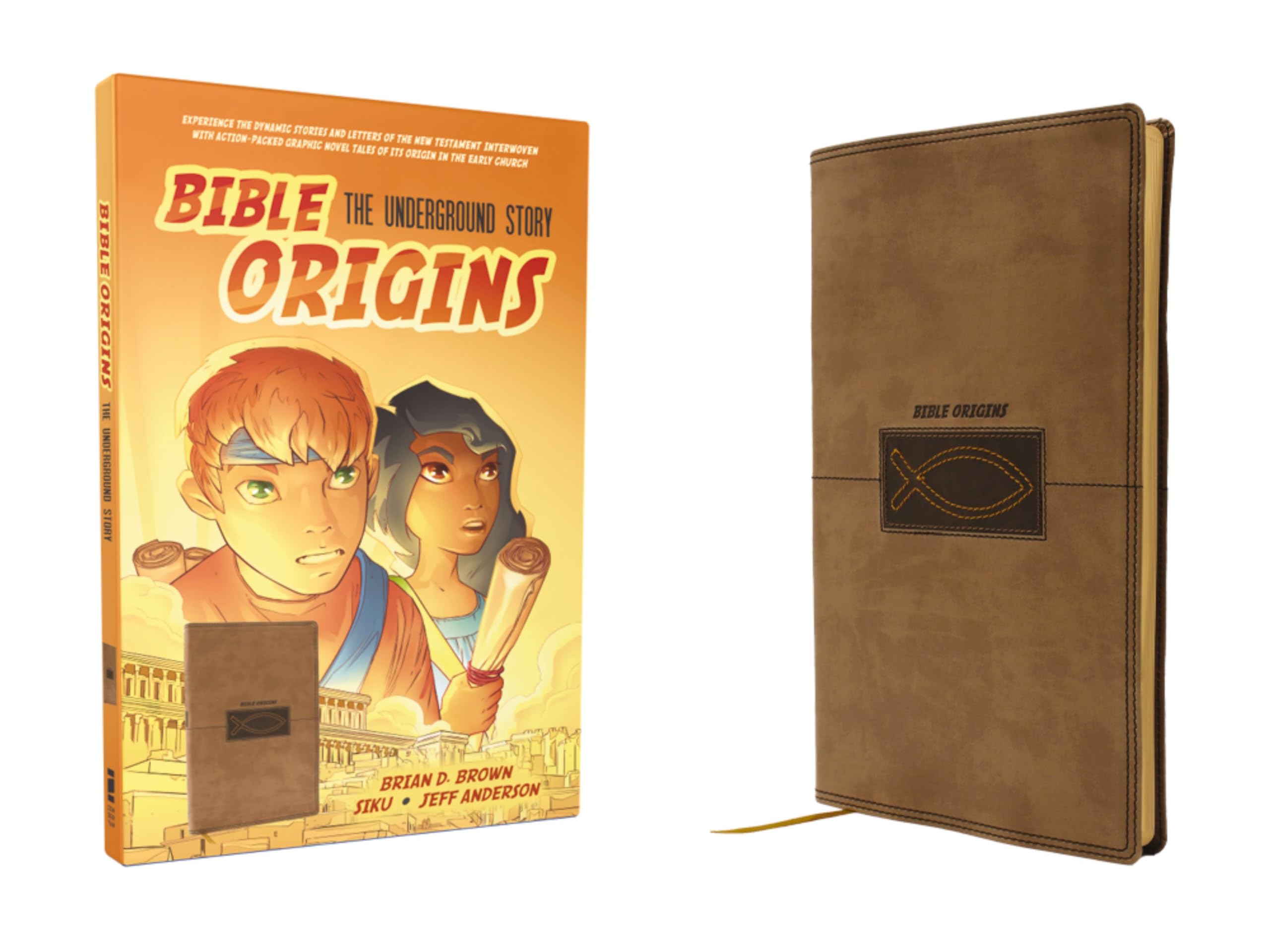 Bible Origins (Portions of the New Testament + Graphic Novel Origin Stories), Deluxe Edition, Leathersoft, Tan: The Underground Story 9780310463498