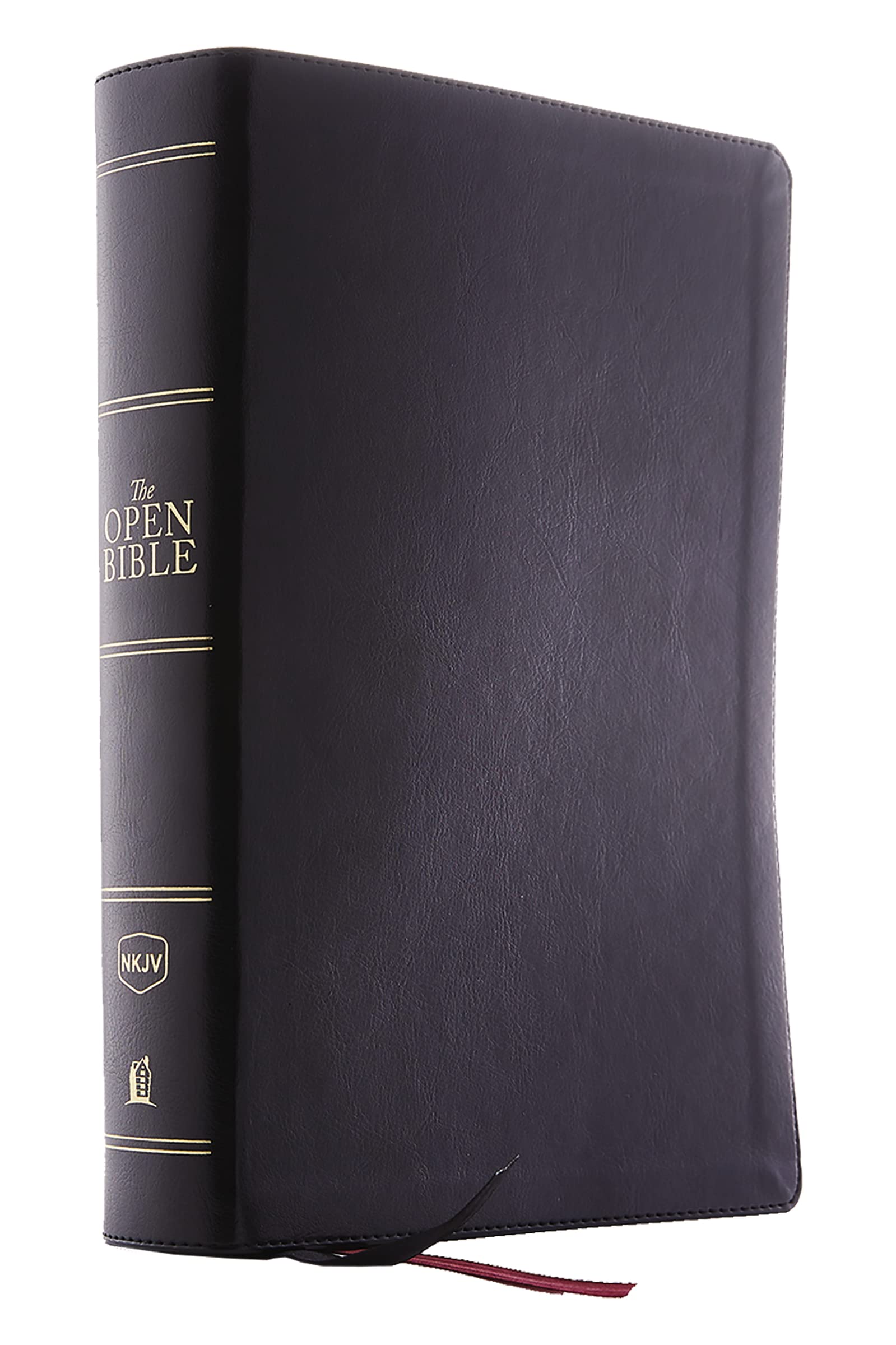 NKJV Open Bible Leathersoft Black  Indexed Red Comfort Print 9780785222378