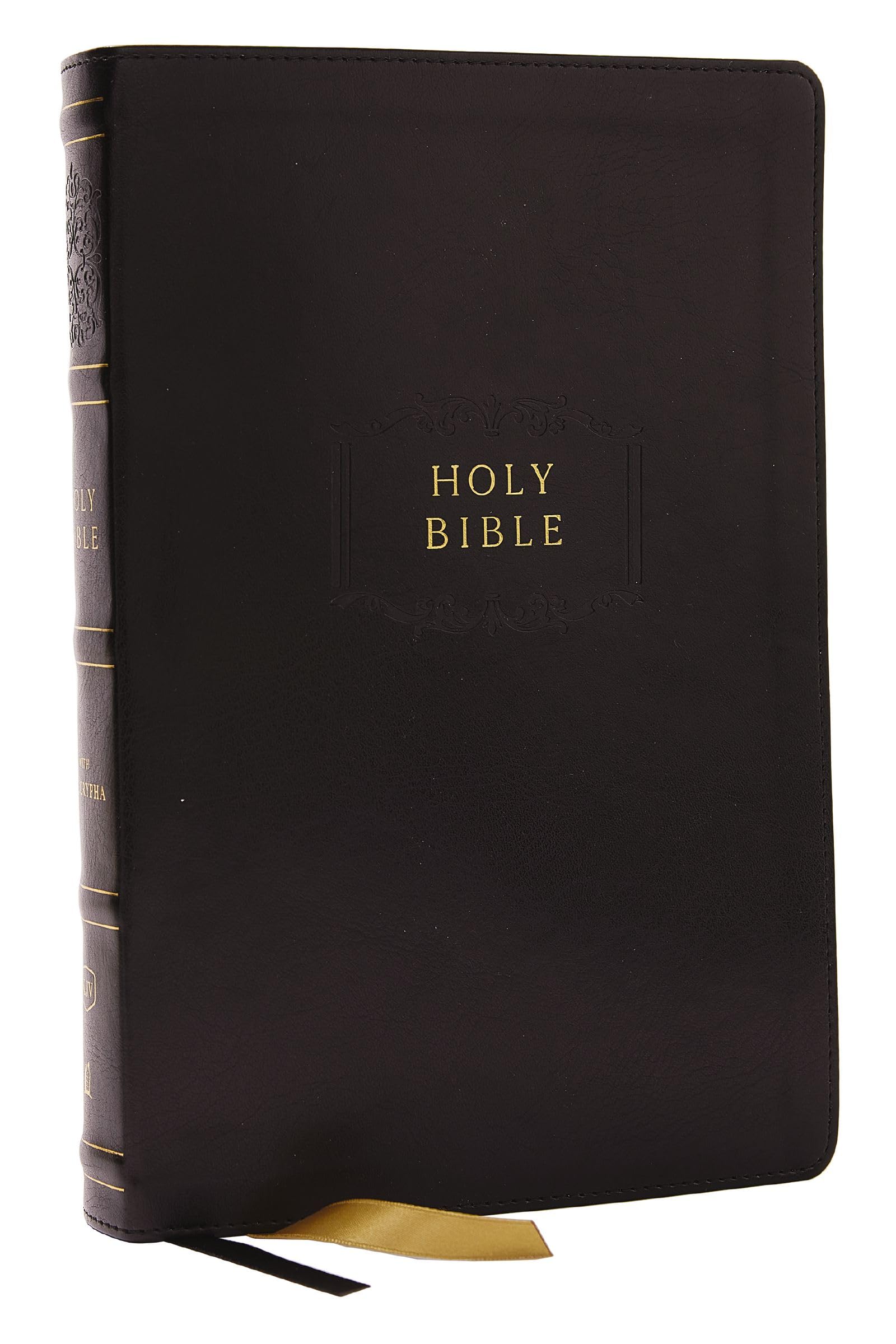 KJV Holy Bible with Apocrypha and 73,000 Center-Column Cross References, Black Leathersoft, Red Letter, Comfort Print (Thumb Indexed) 9781400332014