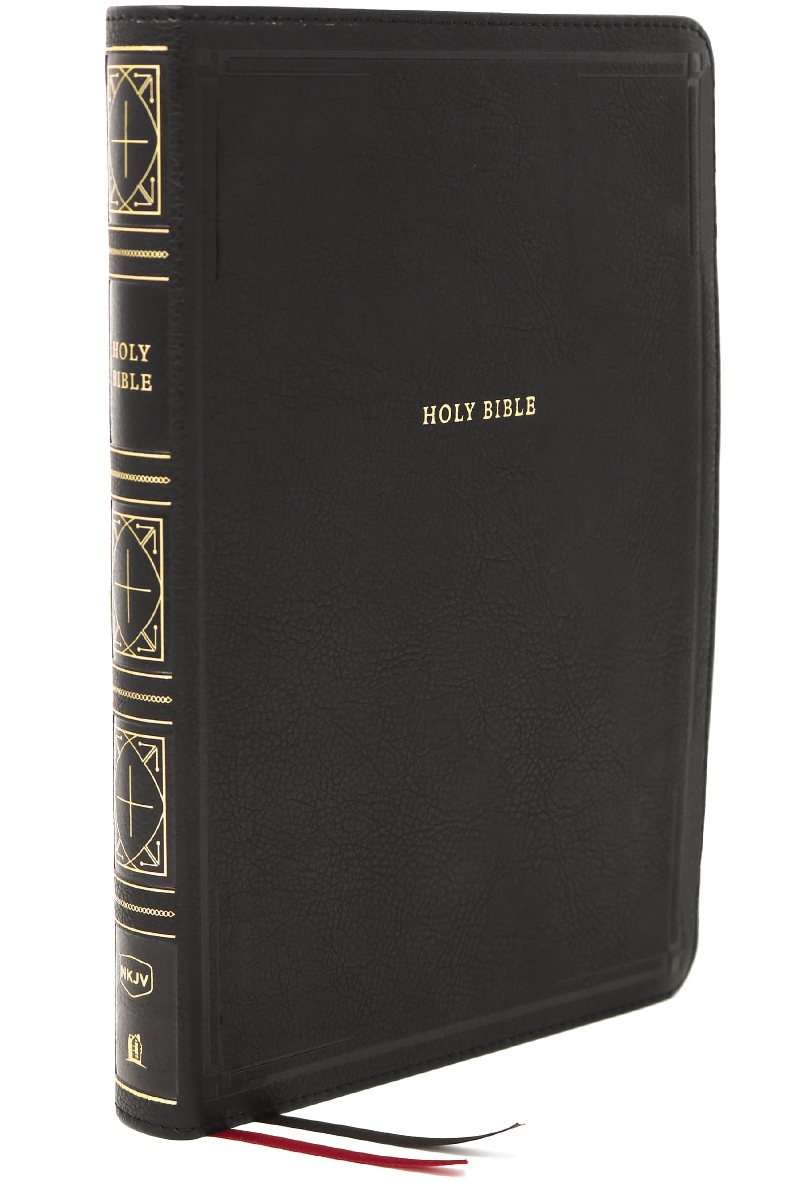 NKJV Thinline Bible, Giant Print, Leathersoft, Black, Thumb Indexed, Red Letter, Comfort Print 9780785231721