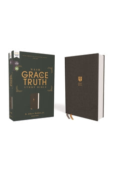 NASB The Grace and Truth Study Bible, Cloth over Board, Gray, Red Letter, 1995 Text, Comfort Print 9780310447689